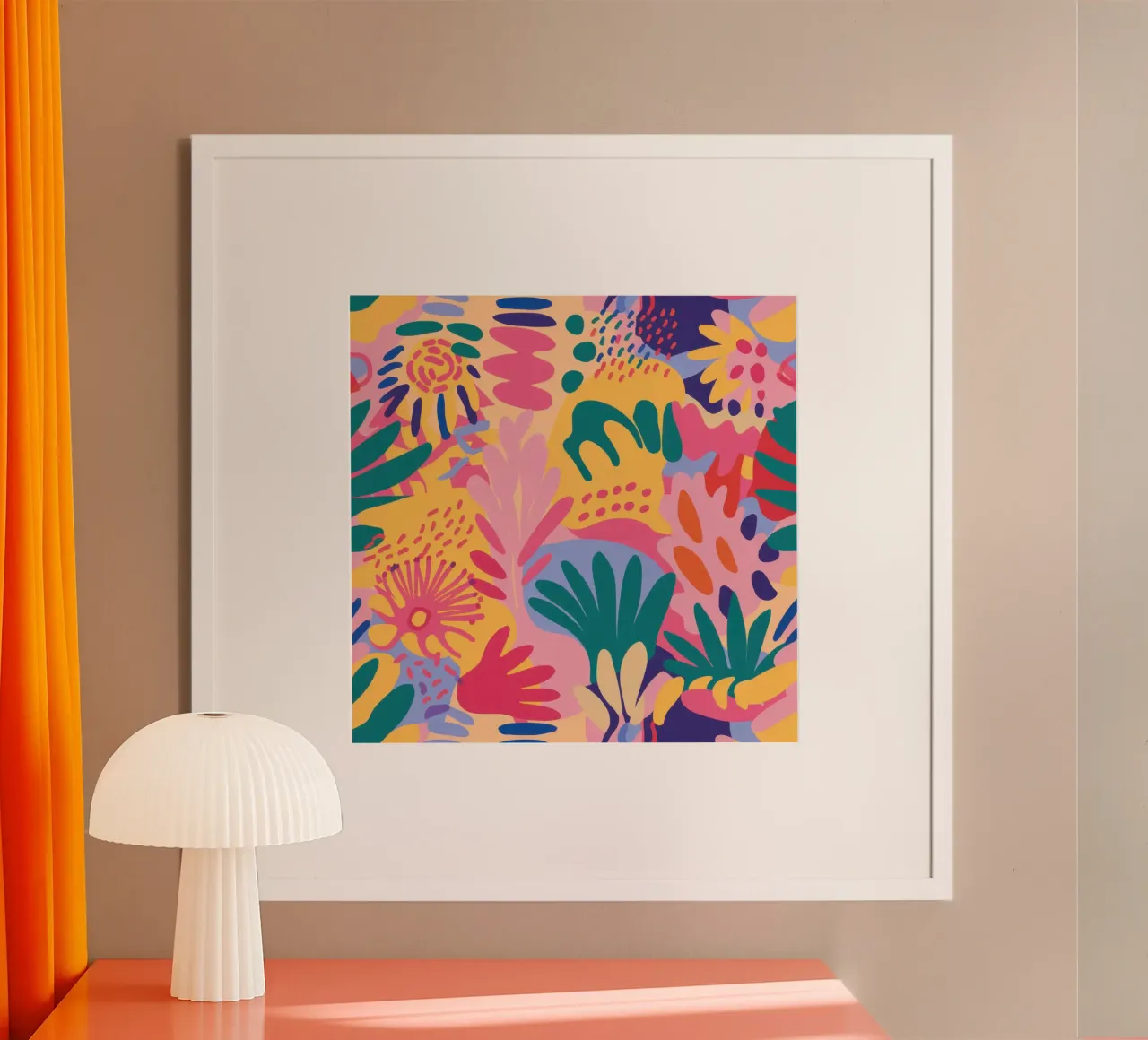 Giardino di corallo psichedelico poster con telaio in plastica da Frame Aura