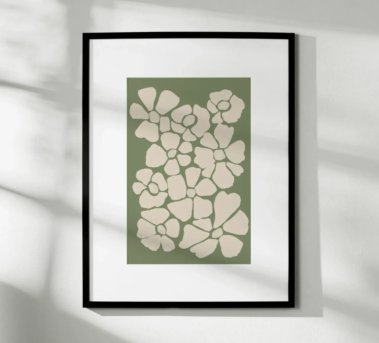 Floreale astratto verde salvia poster da Melloi Art Print