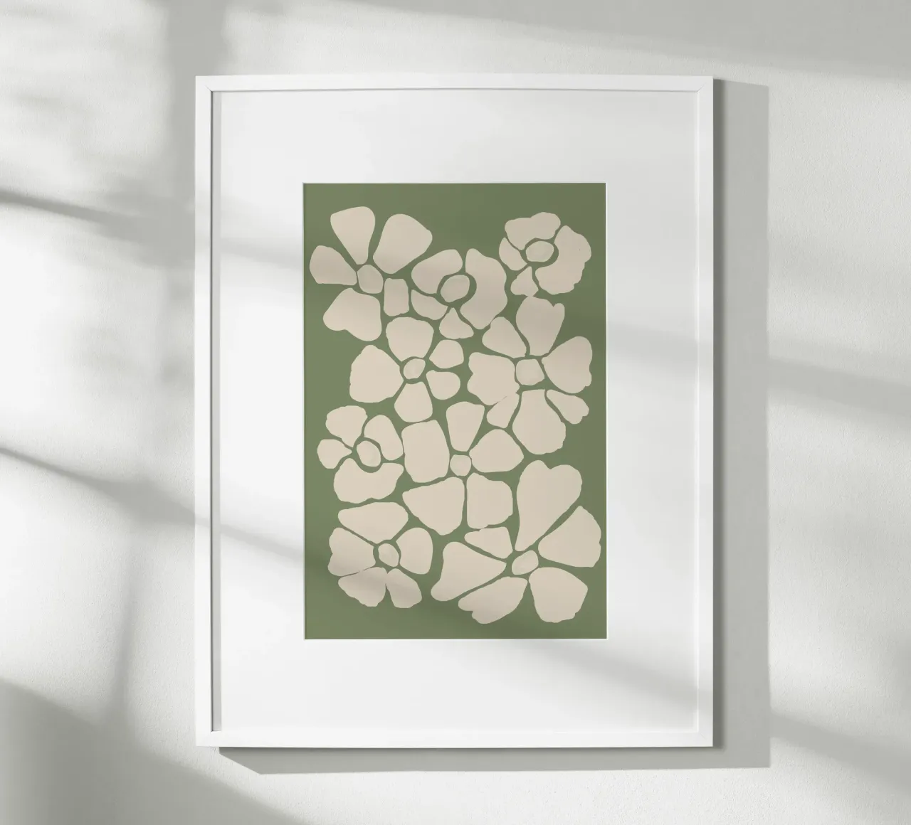 Floreale astratto verde salvia poster da Melloi Art Print