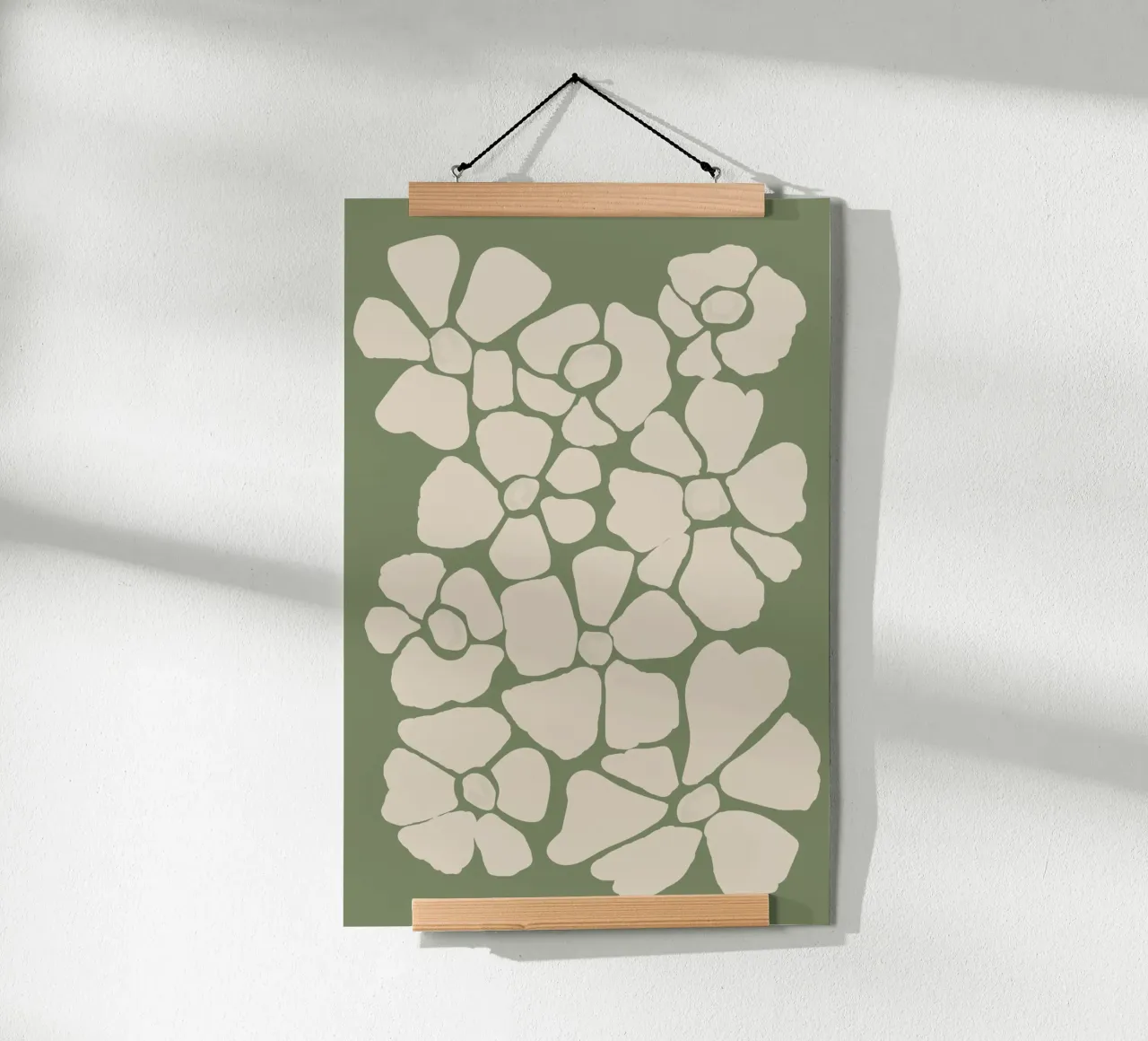 Floreale astratto verde salvia poster da Melloi Art Print