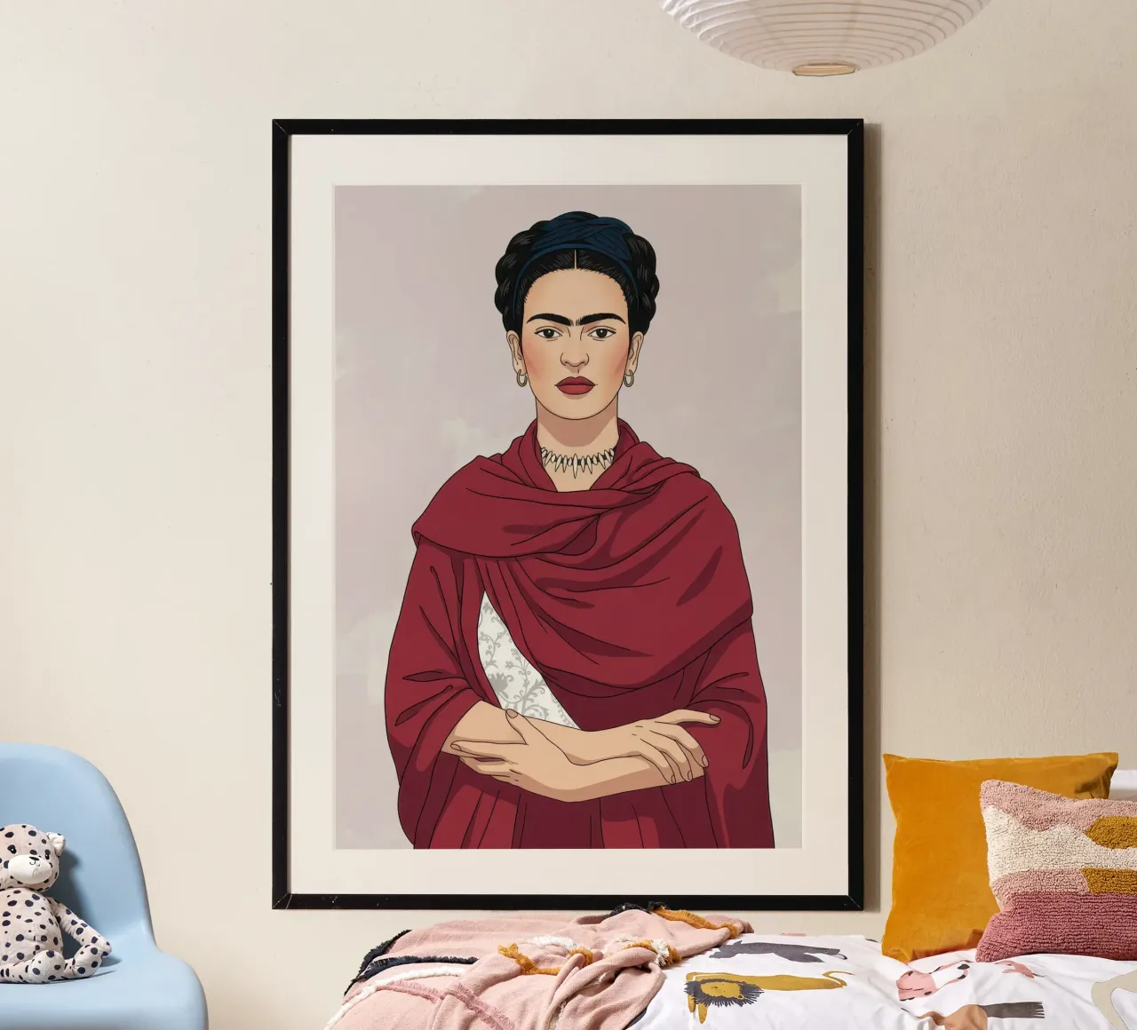 Frida Kahlo Pop Portrait poster da Attaboy Dsgn