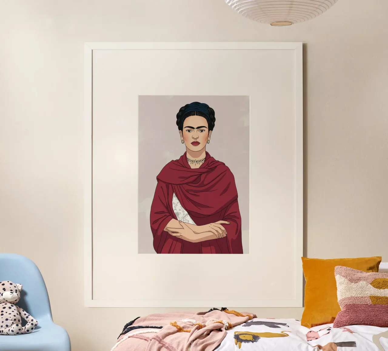 Frida Kahlo Pop Portrait poster da Attaboy Dsgn