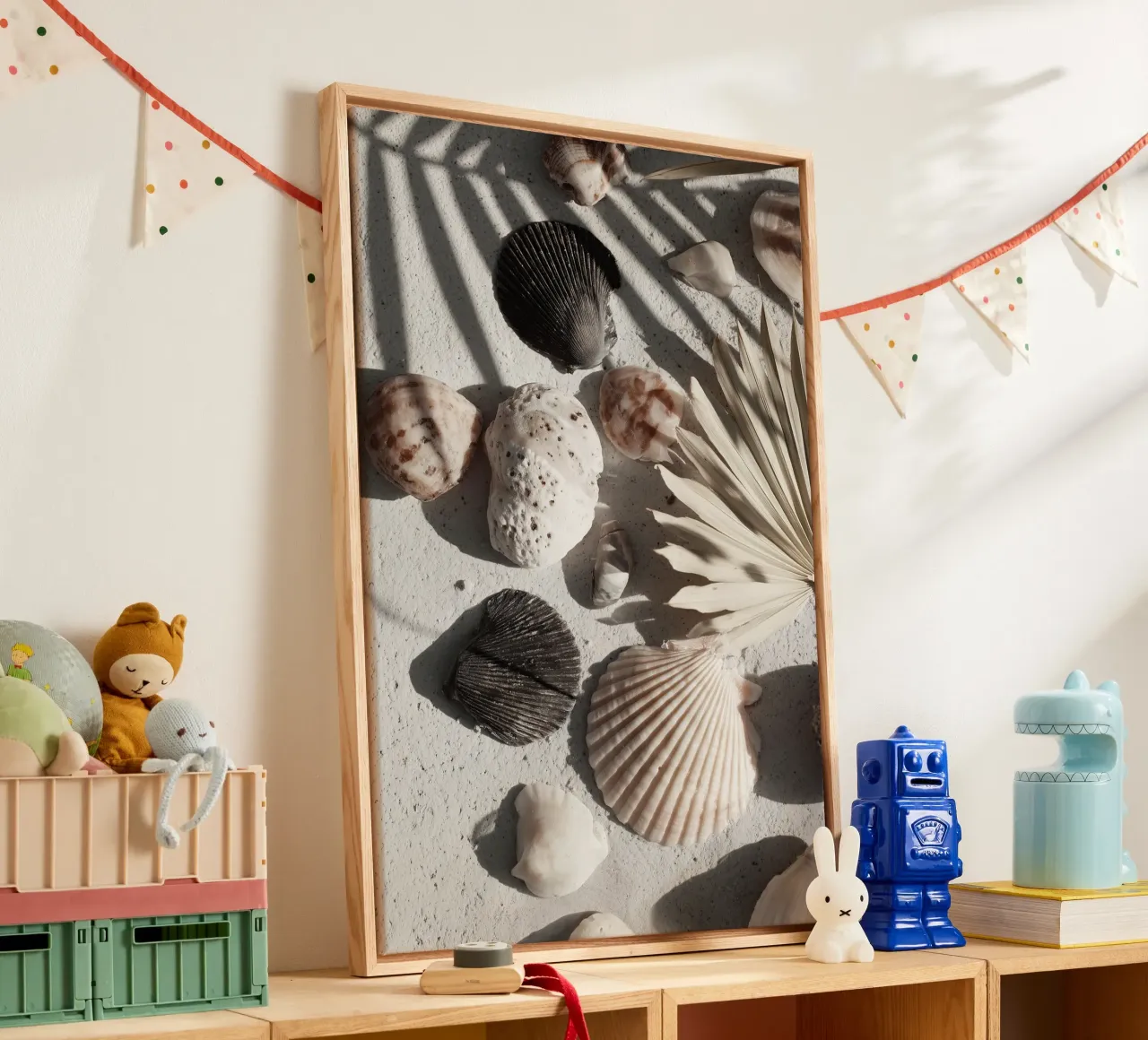 Shell Stories No 02 canvas met Baklijst van treechild