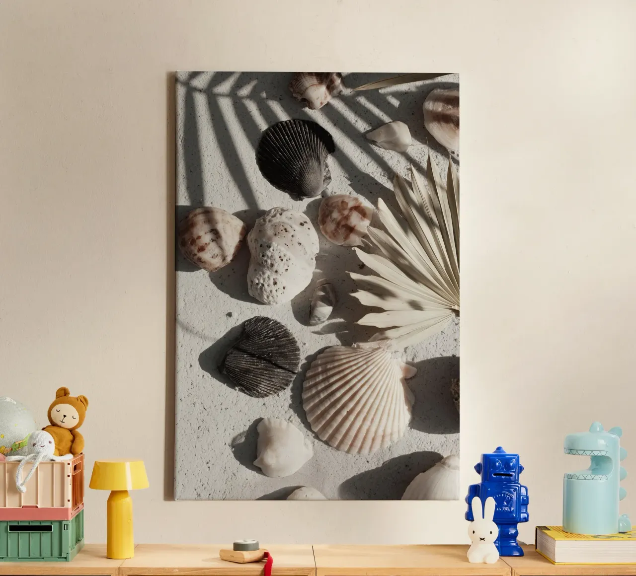 Shell Stories No 02 canvas met Baklijst van treechild
