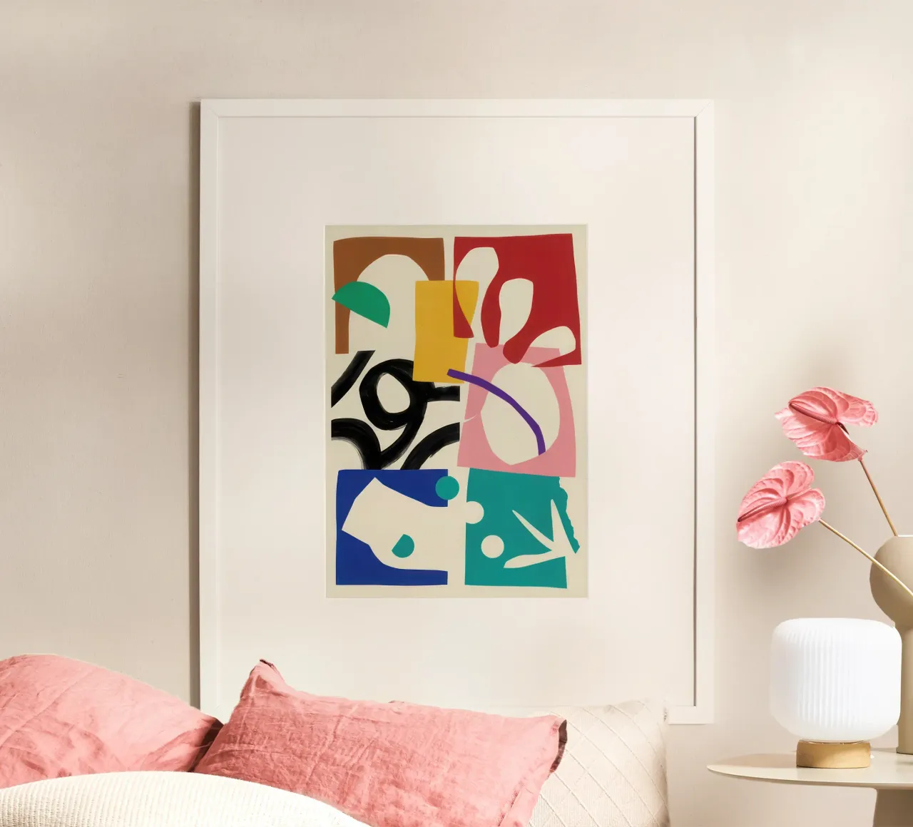 Giardino di carta poster con telaio in legno da Retrorise