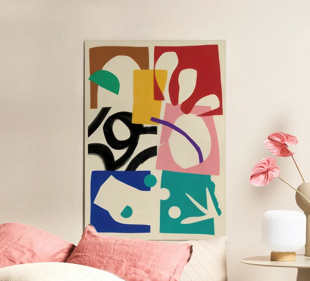Giardino di carta poster con telaio in legno da Retrorise