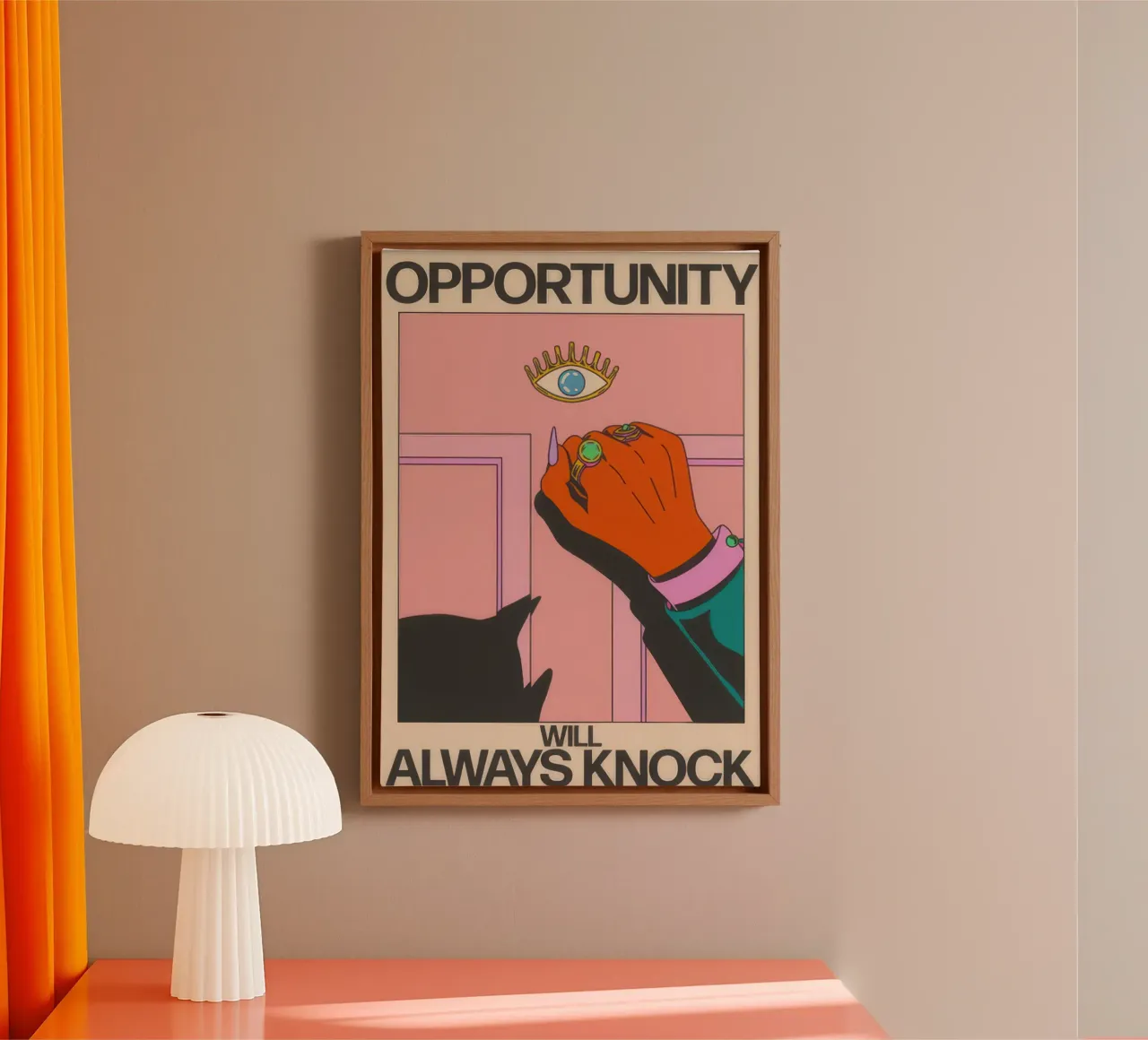 De kans zal altijd komen canvas met Baklijst van Retrorise