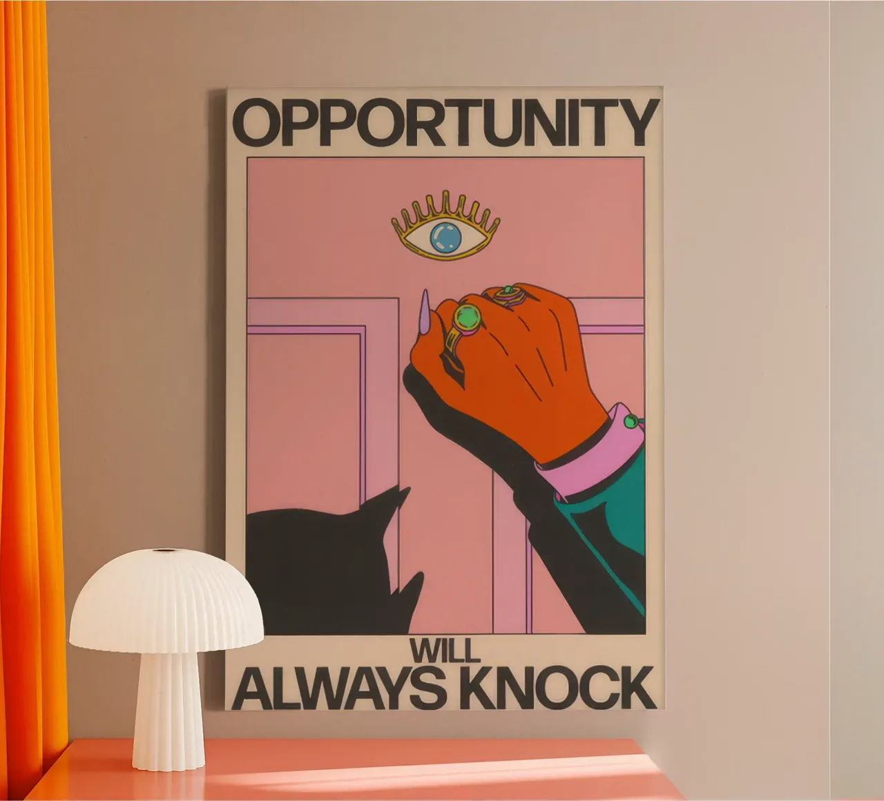 De kans zal altijd komen canvas met Baklijst van Retrorise