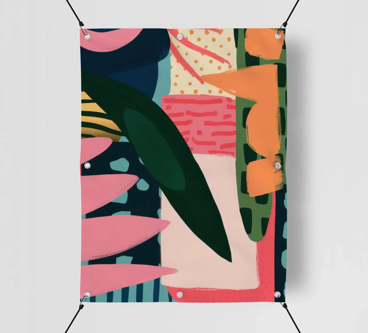 Scontro tra foglie astratte telo in pvc da Frame Aura