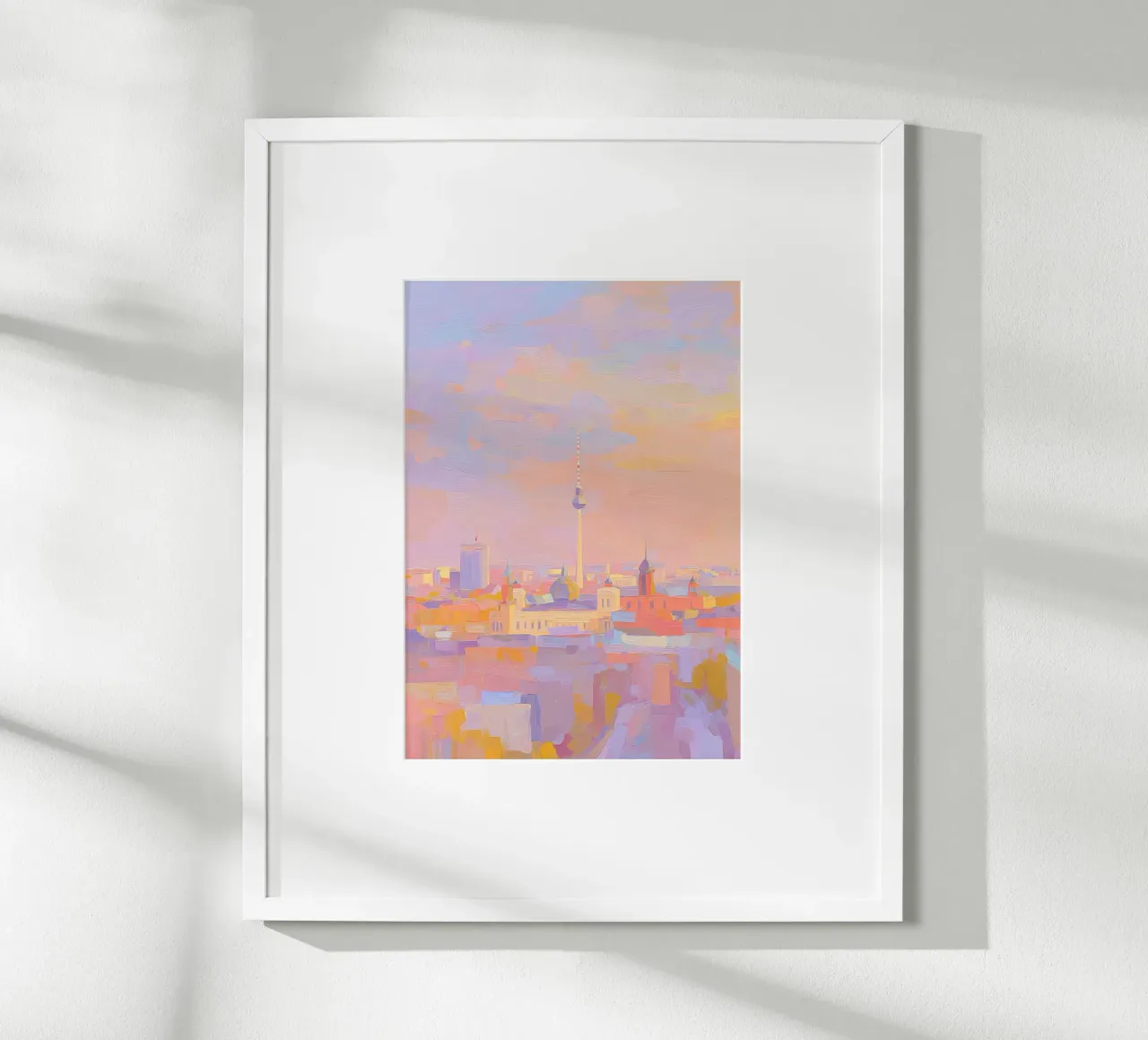 Illustrazione a pastello dello skyline di Berlino poster da Nikis Art Studio