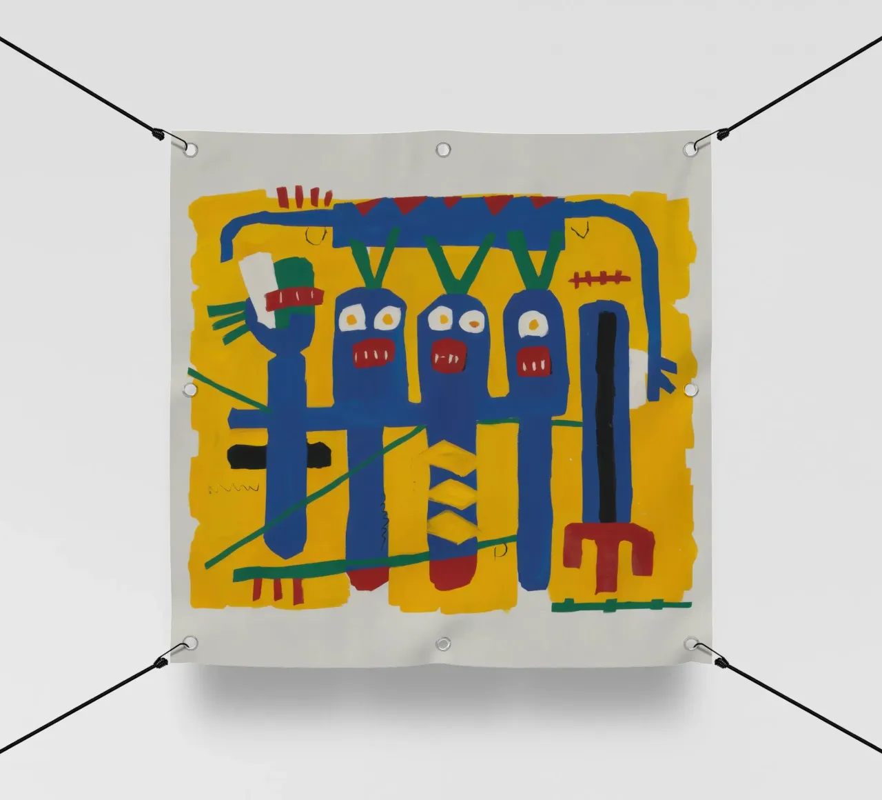 Totem primordiale blu telo in pvc da Frame Aura