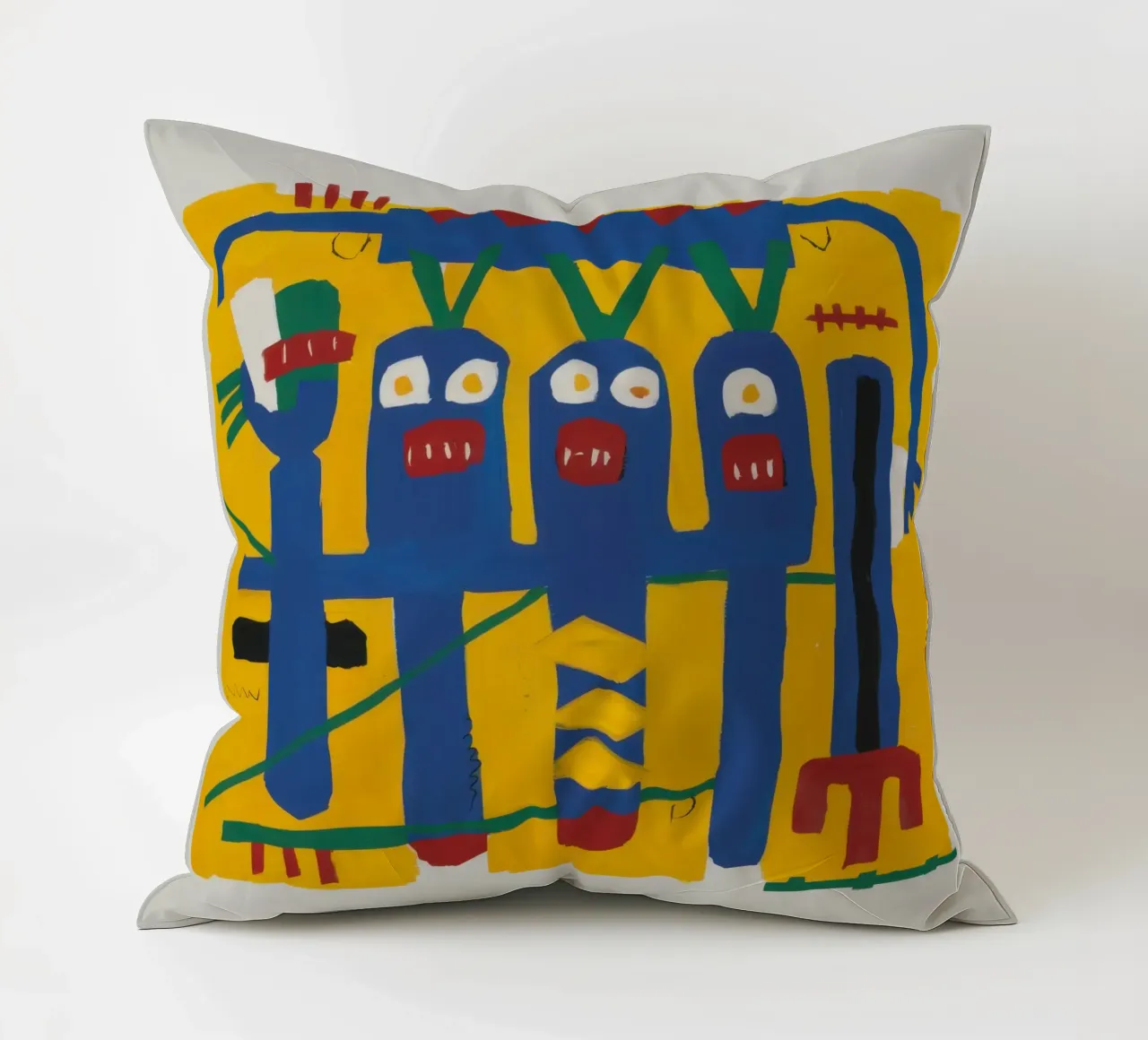 Totem primal bleu coussin de Frame Aura