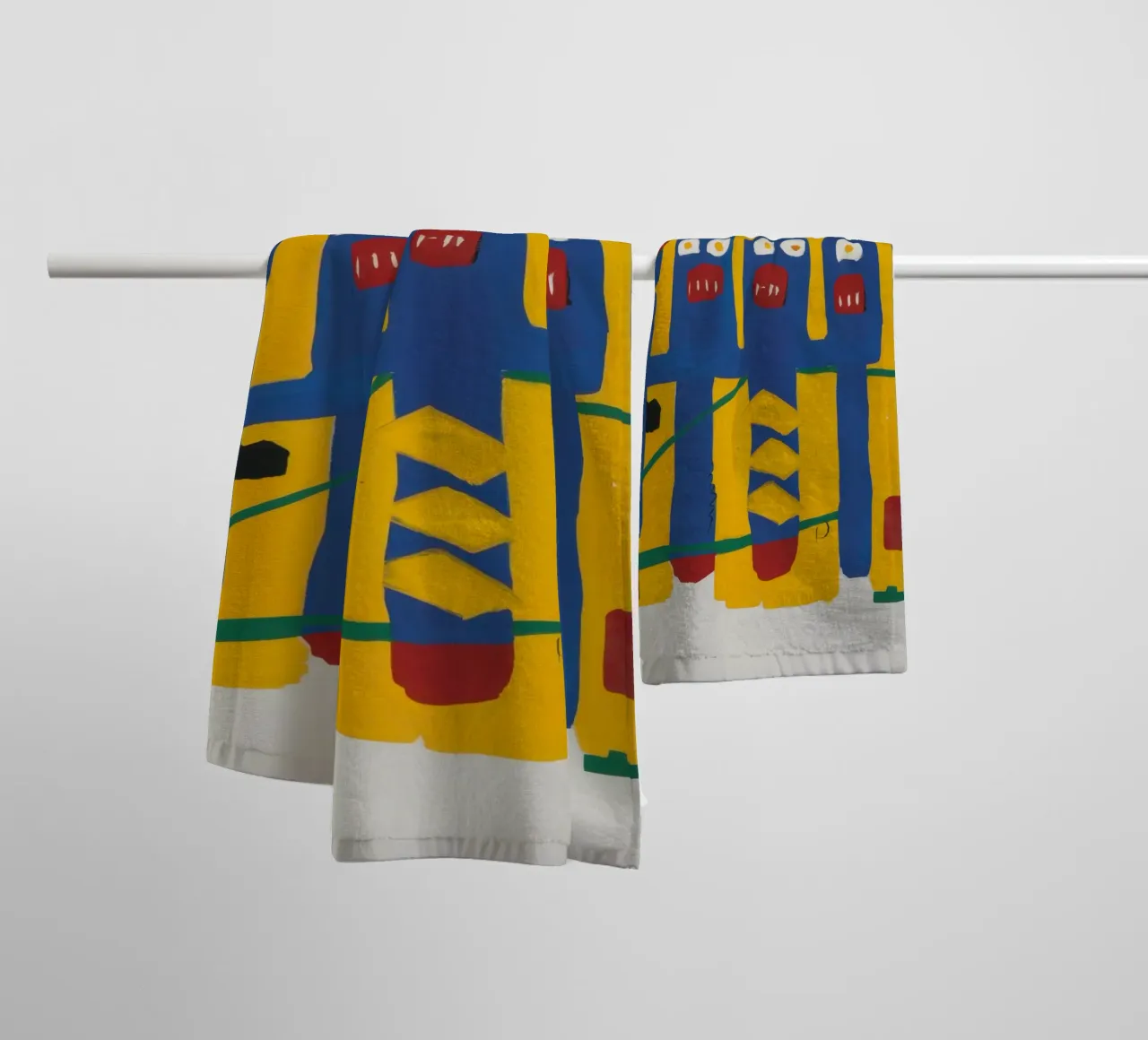 Totem primordiale blu asciugamano da bagno da Frame Aura