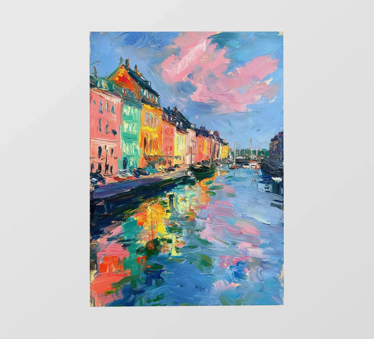 Copenaghen Olio Astratto pellicola backlit da Nikis Art Studio