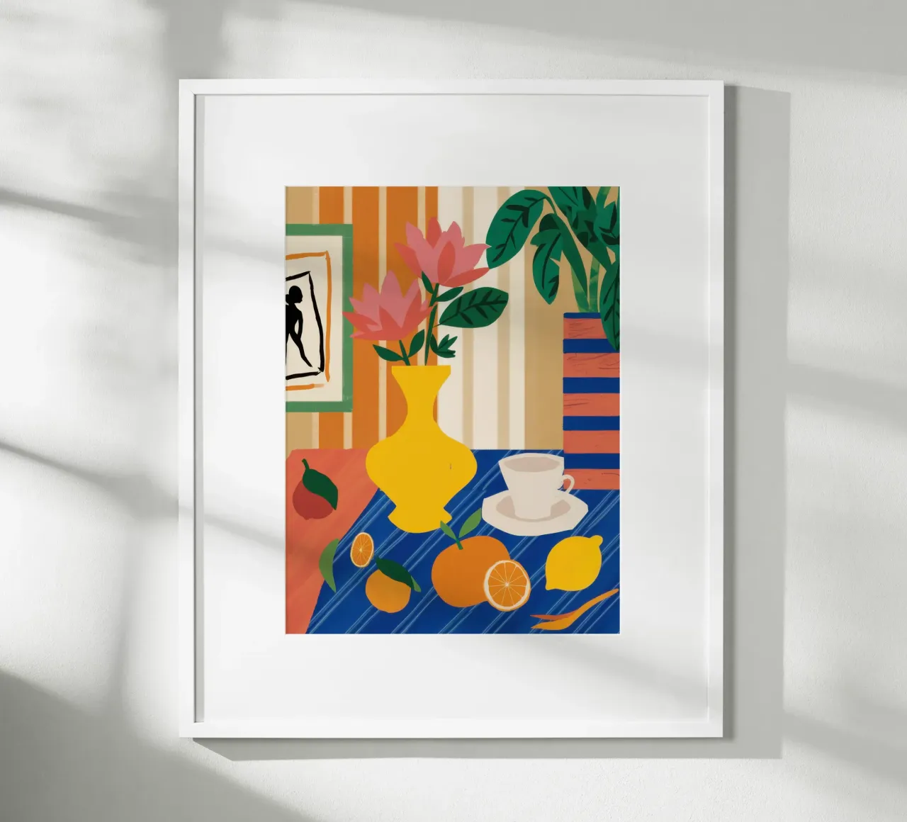 Vase jaune Soleil poster de Frame Aura
