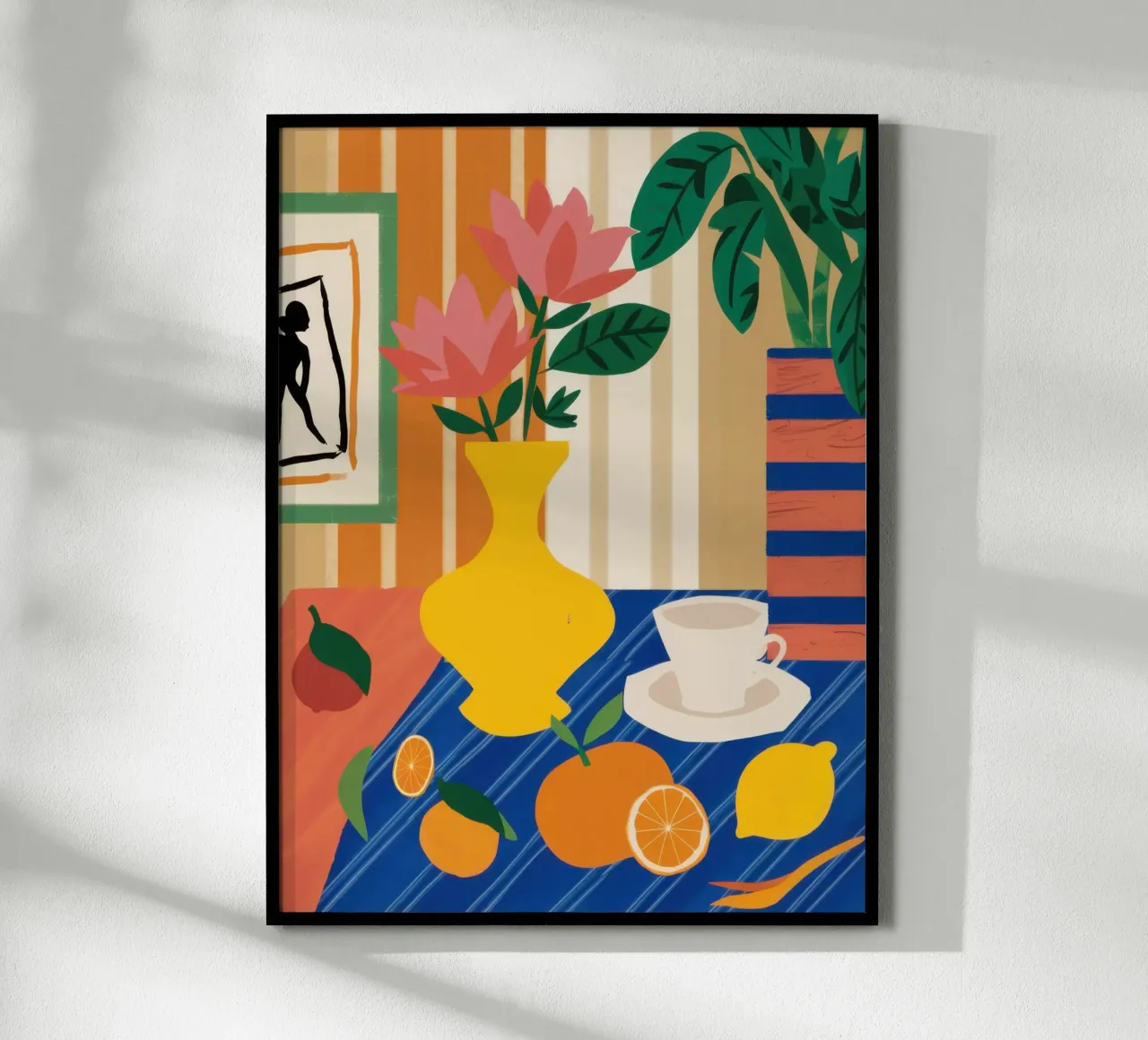 Vase jaune Soleil poster de Frame Aura