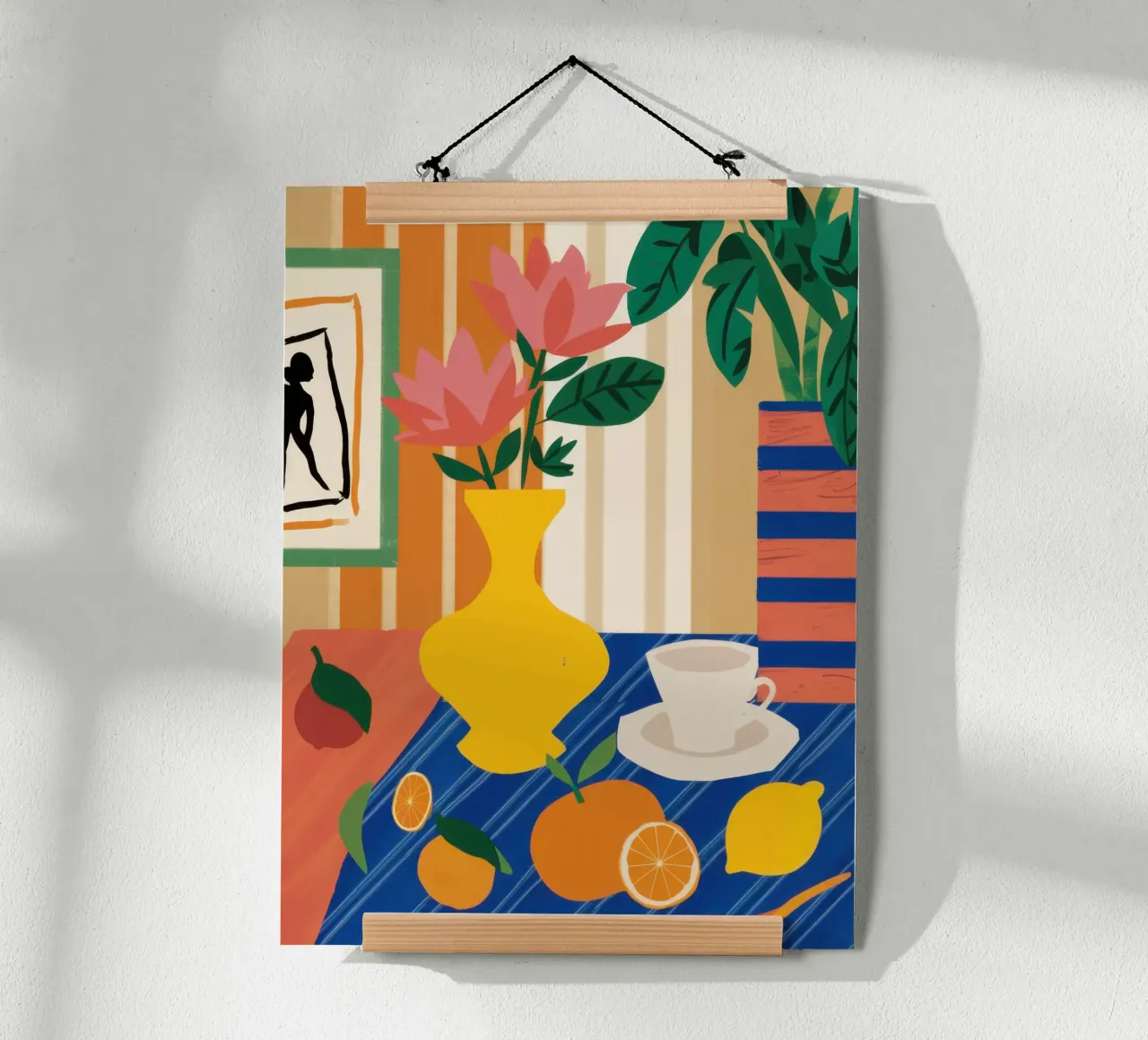 Vase jaune Soleil poster de Frame Aura