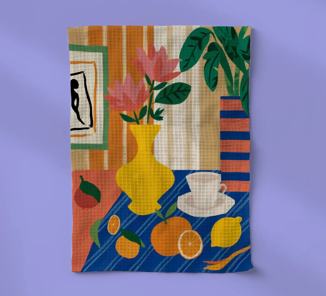 Vase jaune Soleil torchon de Frame Aura