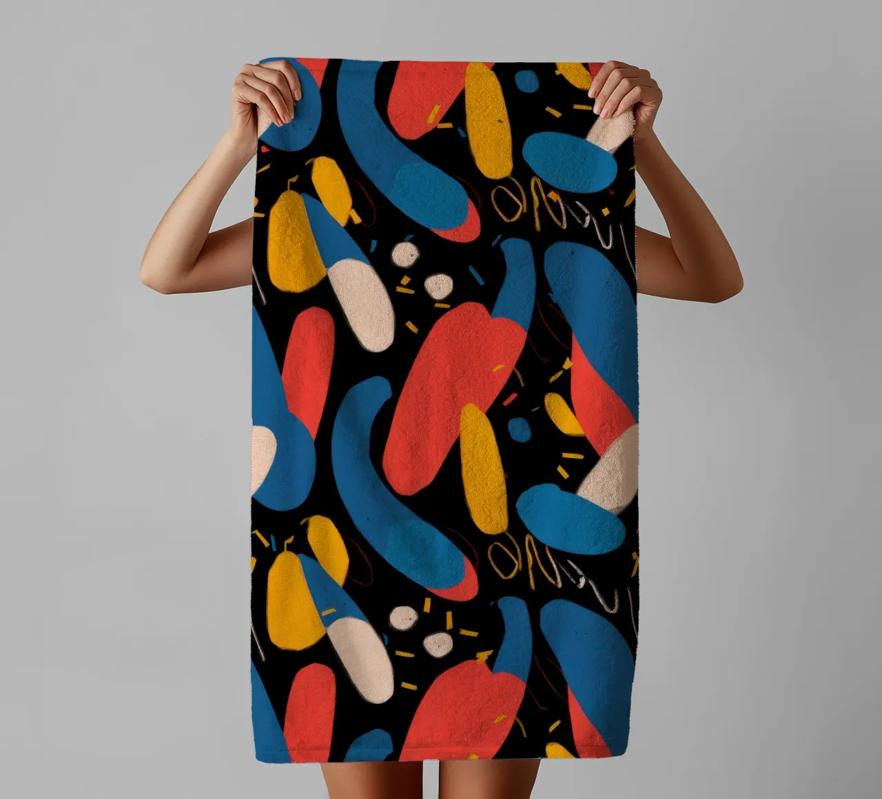 Cosmic Caviar Pattern towel by Frame Aura