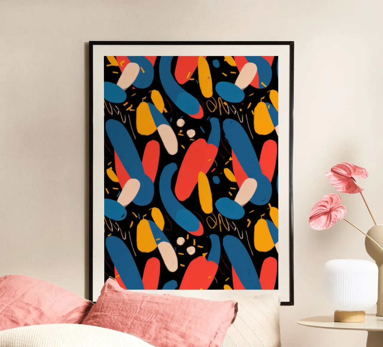 Modello Caviale Cosmico poster con telaio in legno da Frame Aura