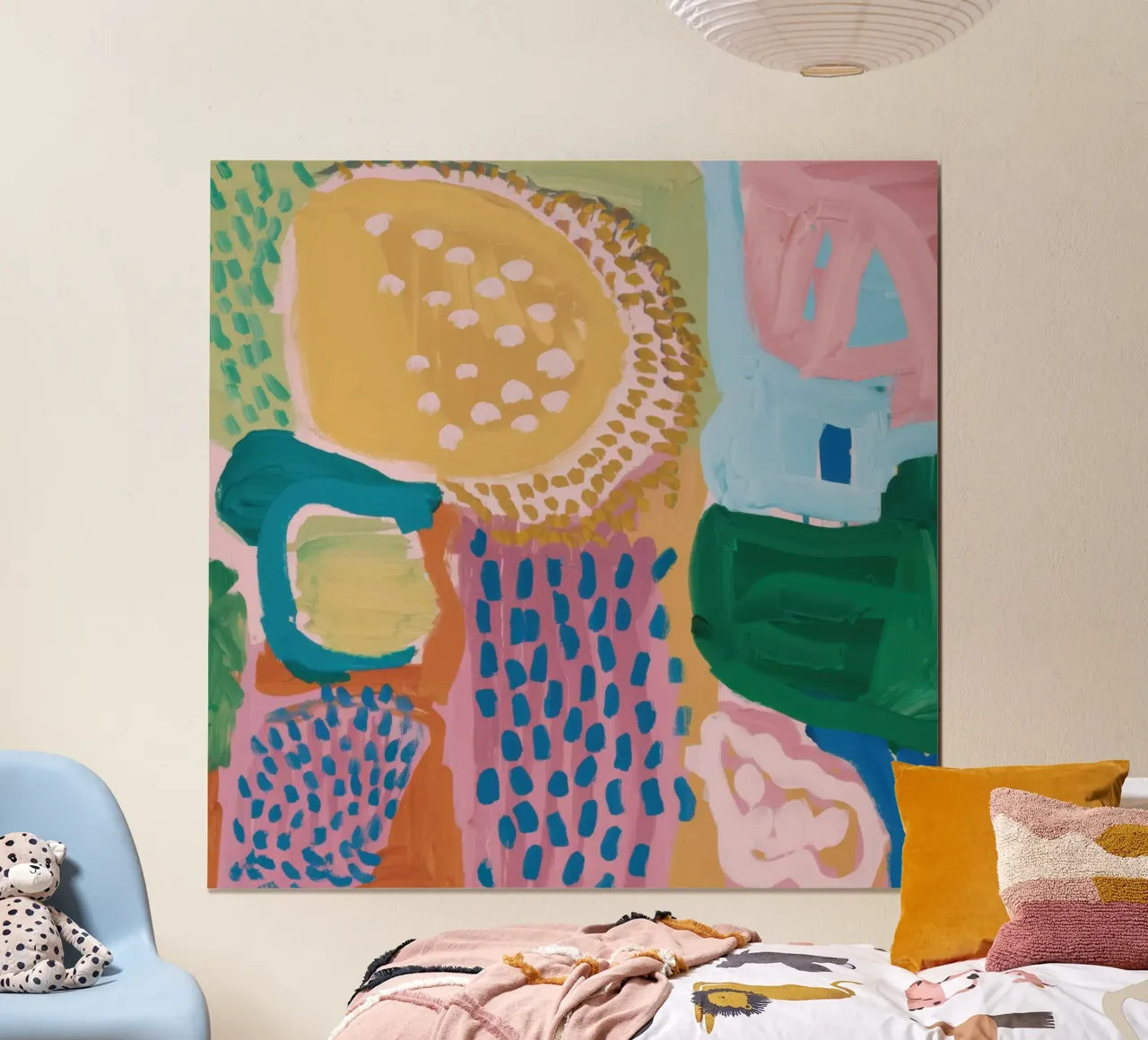 Forme strutturate di terra poster con telaio in alluminio da Orchid Patina