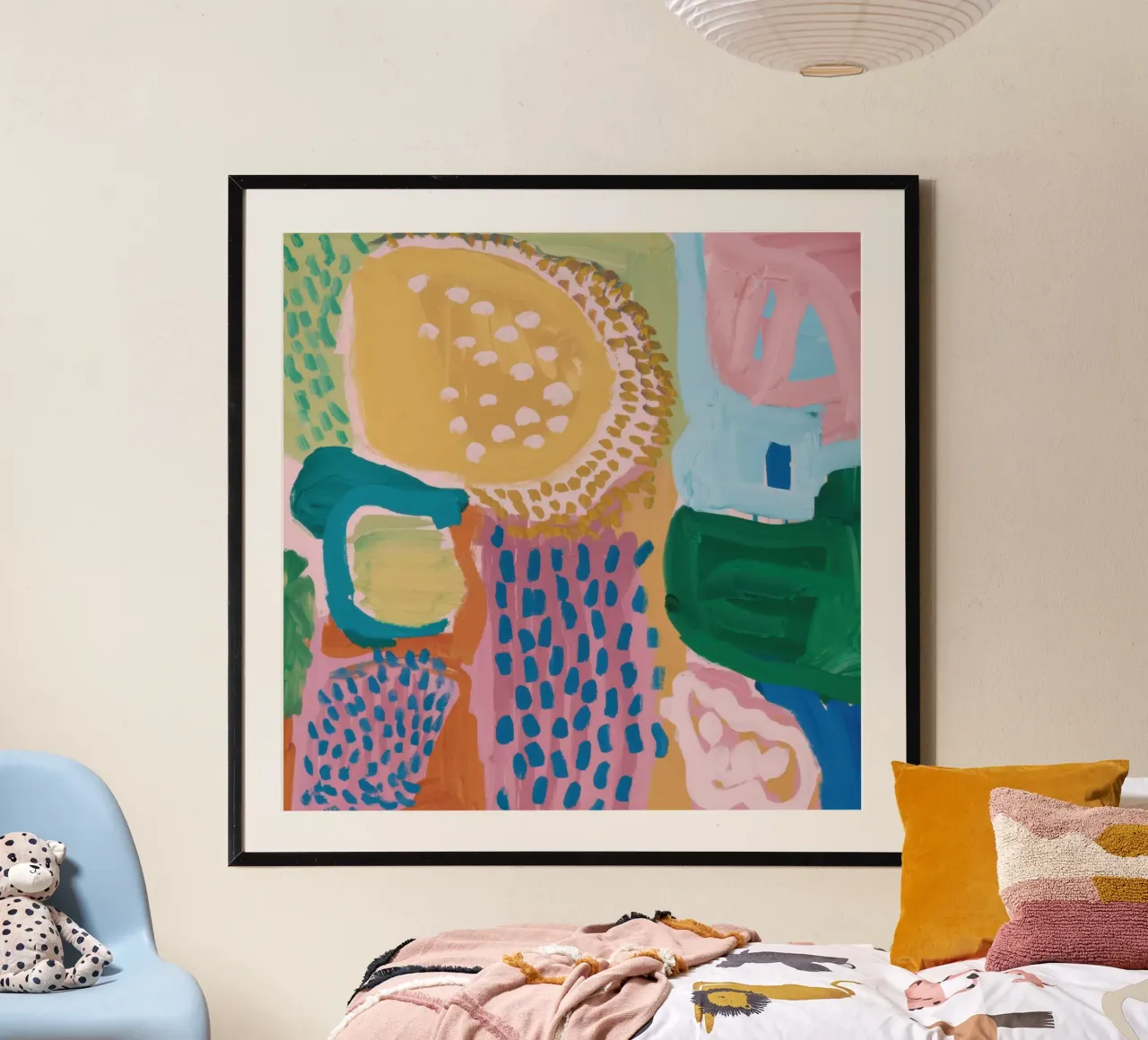 Forme strutturate di terra poster con telaio in alluminio da Orchid Patina