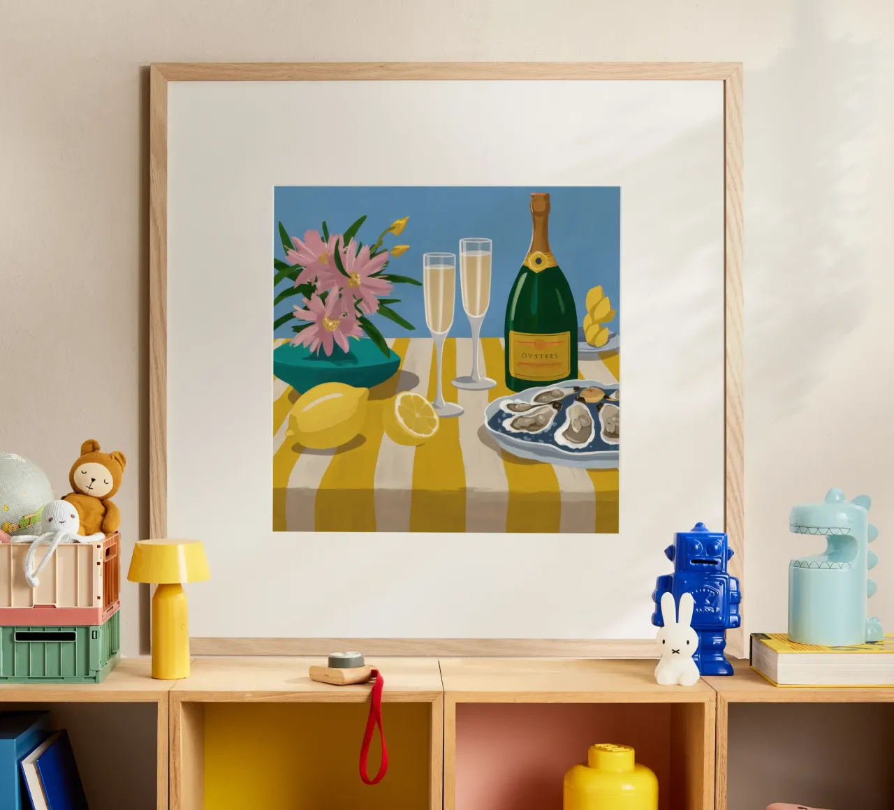 Ostriche e champagne poster da Frame Aura