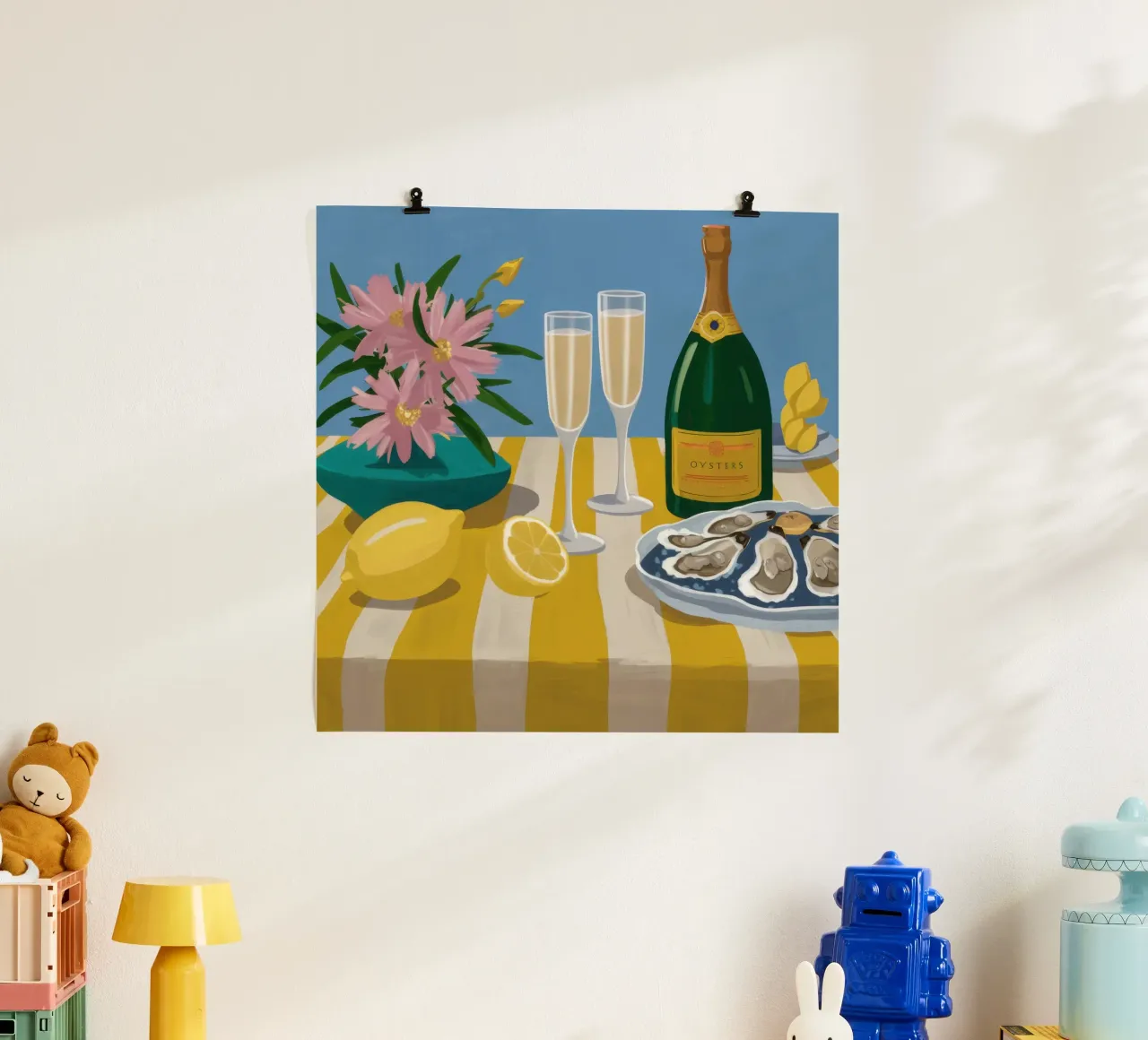Ostriche e champagne poster da Frame Aura