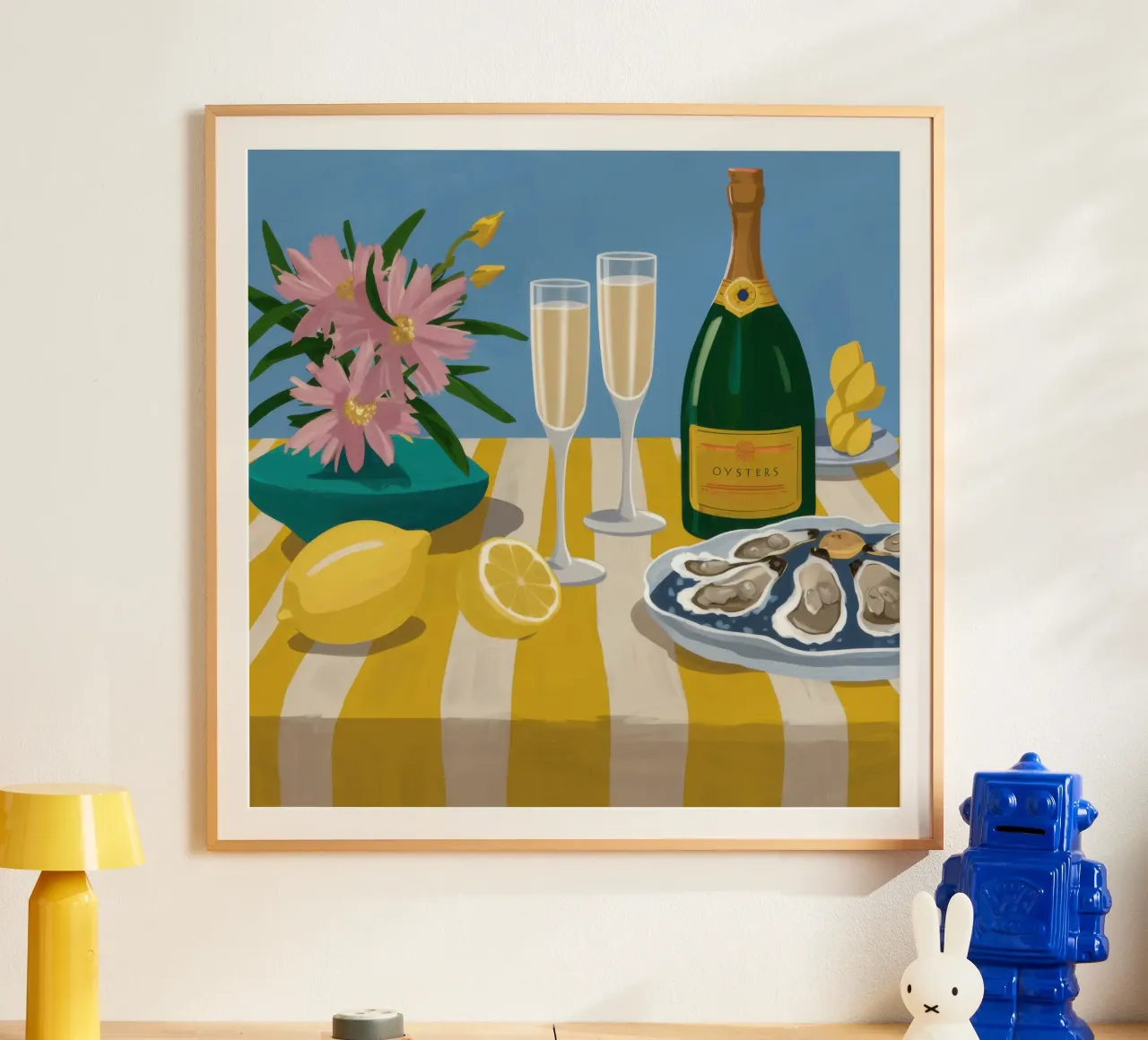 Ostriche e champagne poster da Frame Aura