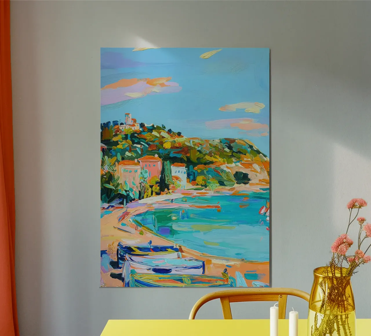 Saint-Tropez Matisse dipinto ad olio poster da Nikis Art Studio