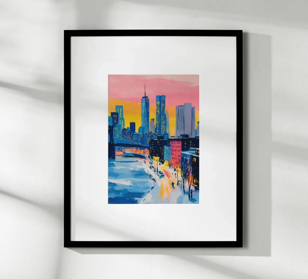 Stile Matisse al tramonto di New York poster da Nikis Art Studio