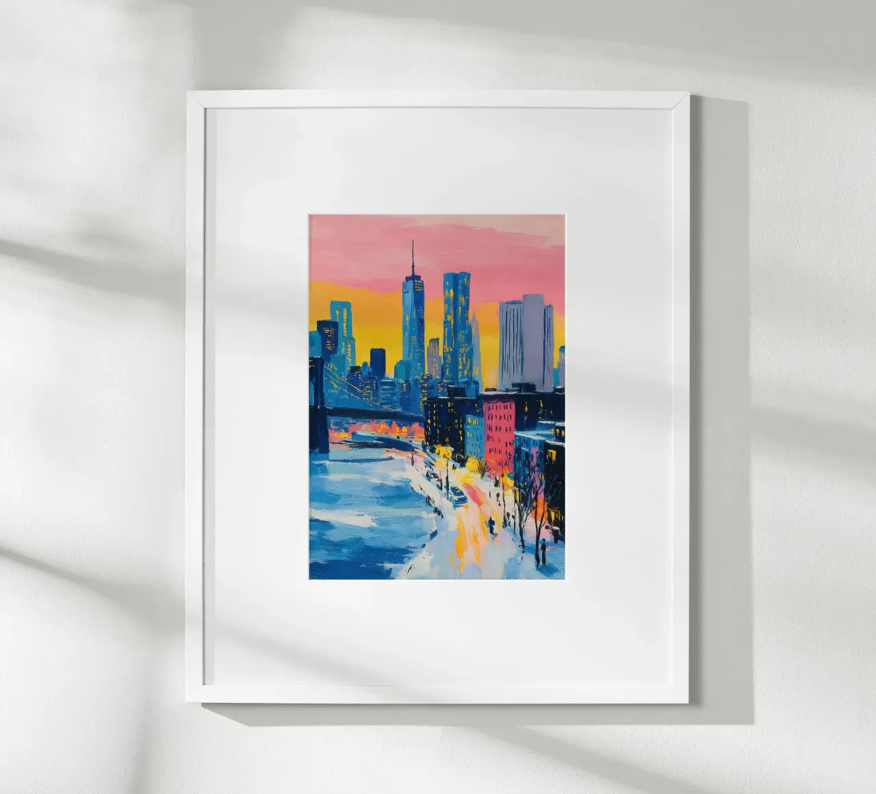 Stile Matisse al tramonto di New York poster da Nikis Art Studio