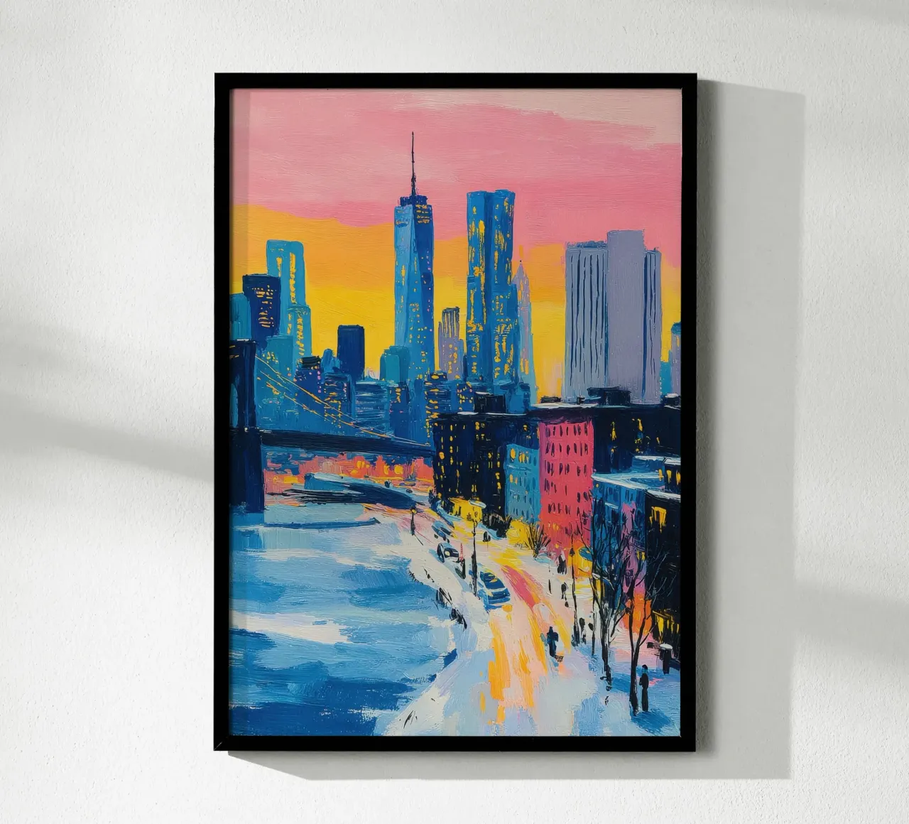 Stile Matisse al tramonto di New York poster da Nikis Art Studio
