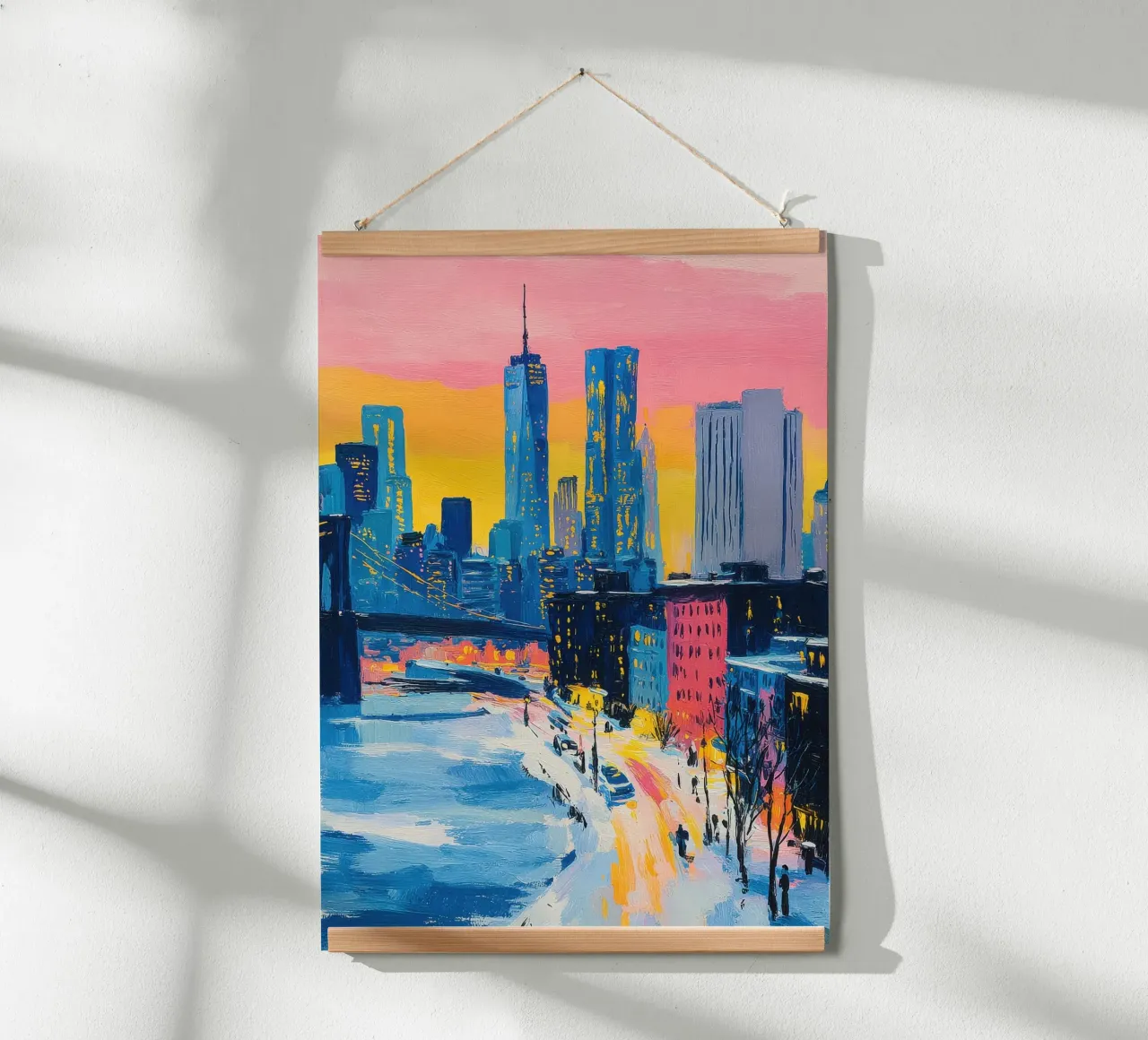 Stile Matisse al tramonto di New York poster da Nikis Art Studio