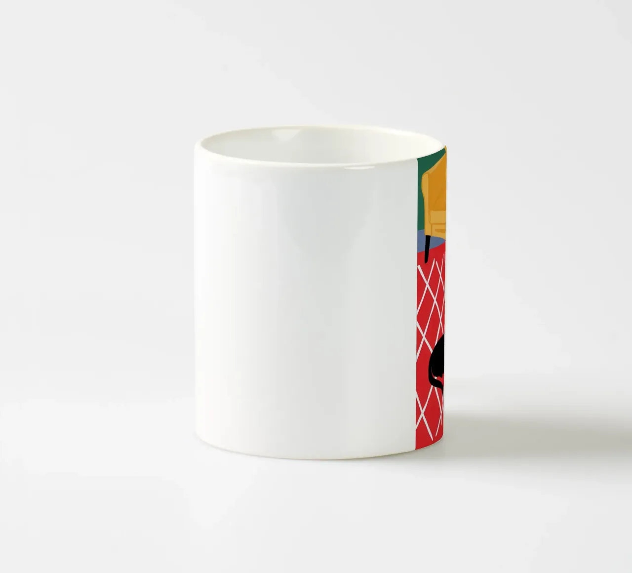 Coperta a scacchi Catnap tazza in ceramica da Frame Aura