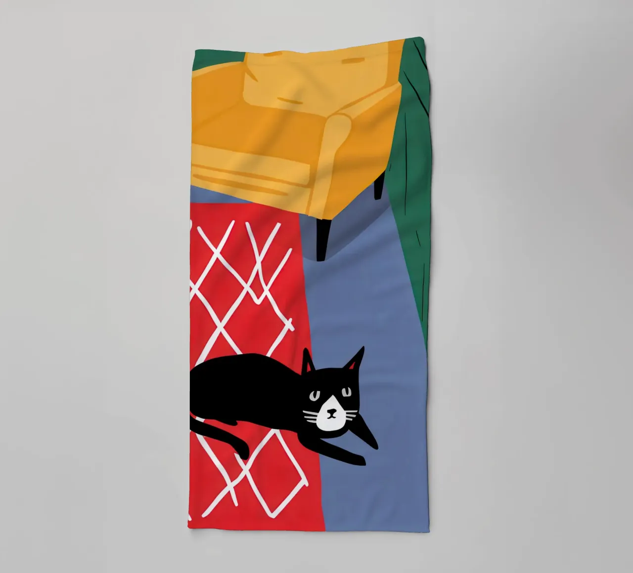 Coperta a scacchi Catnap asciugamano da bagno da Frame Aura