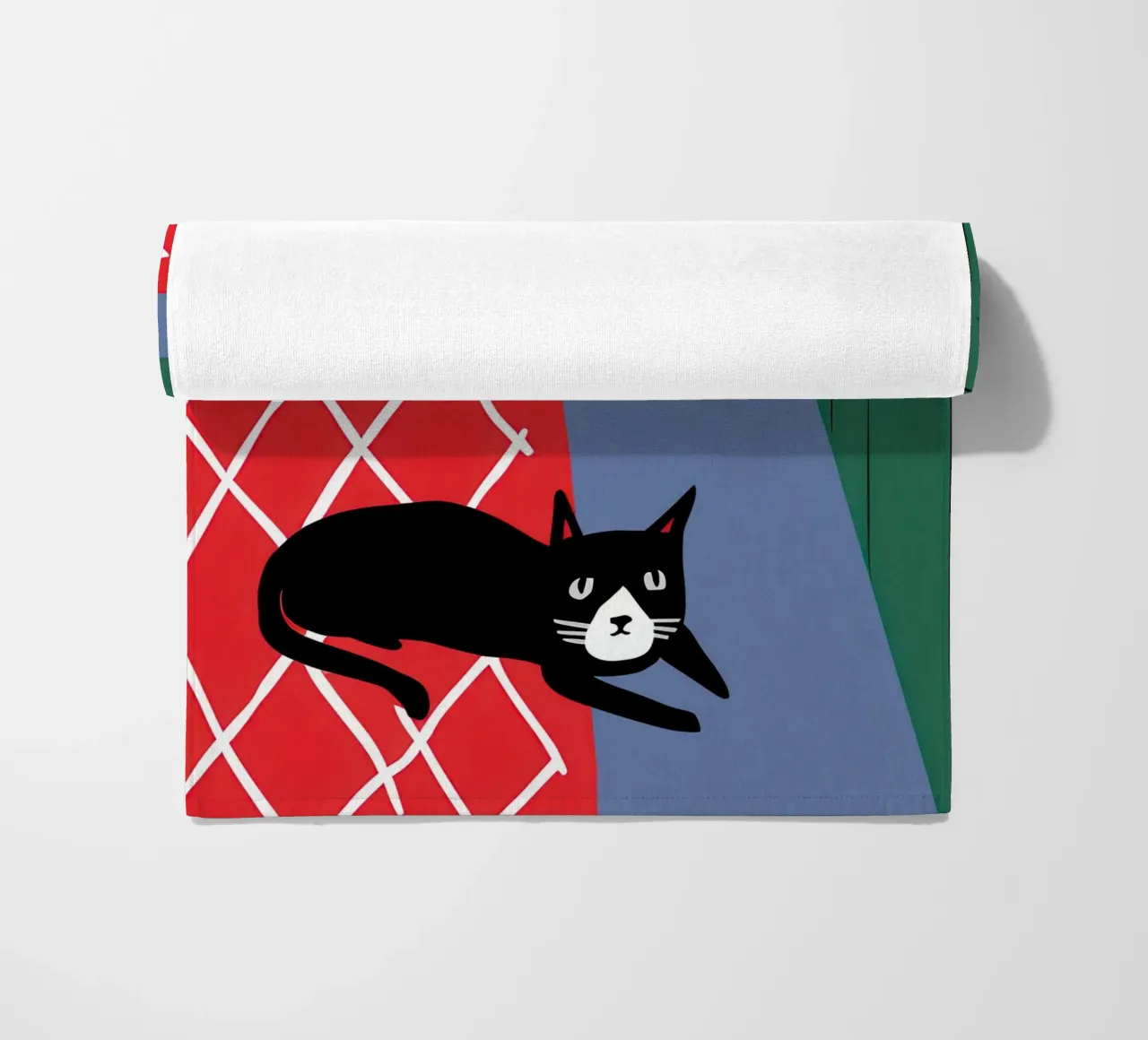Coperta a scacchi Catnap telo mare da Frame Aura