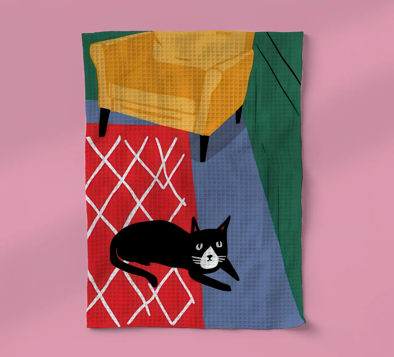 Coperta a scacchi Catnap canovaccio da cucina da Frame Aura