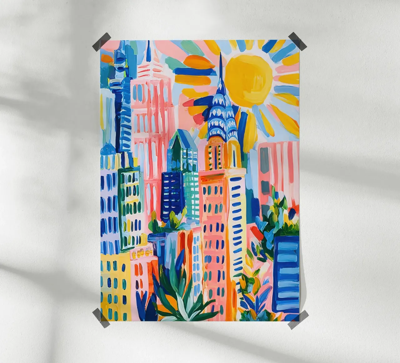 New York stile Matisse pastello poster con telaio in plastica da Nikis Art Studio