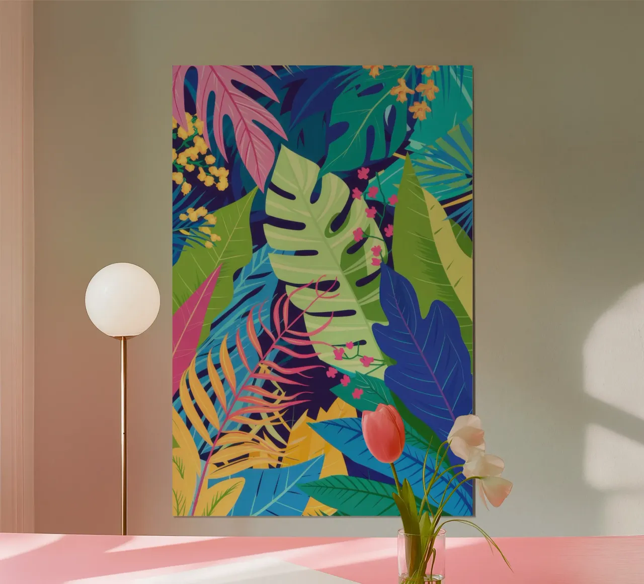 Tettoia Cool Tropic poster con telaio in plastica da Orchid Patina