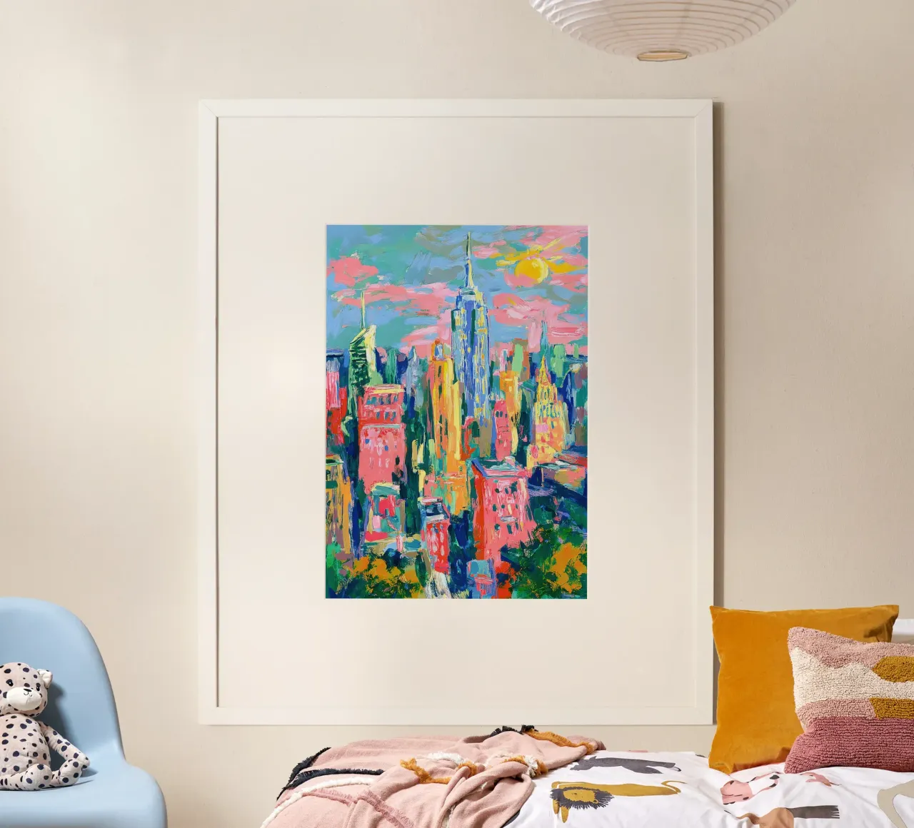 Impasto del profilo di New York poster da ArtByNiki