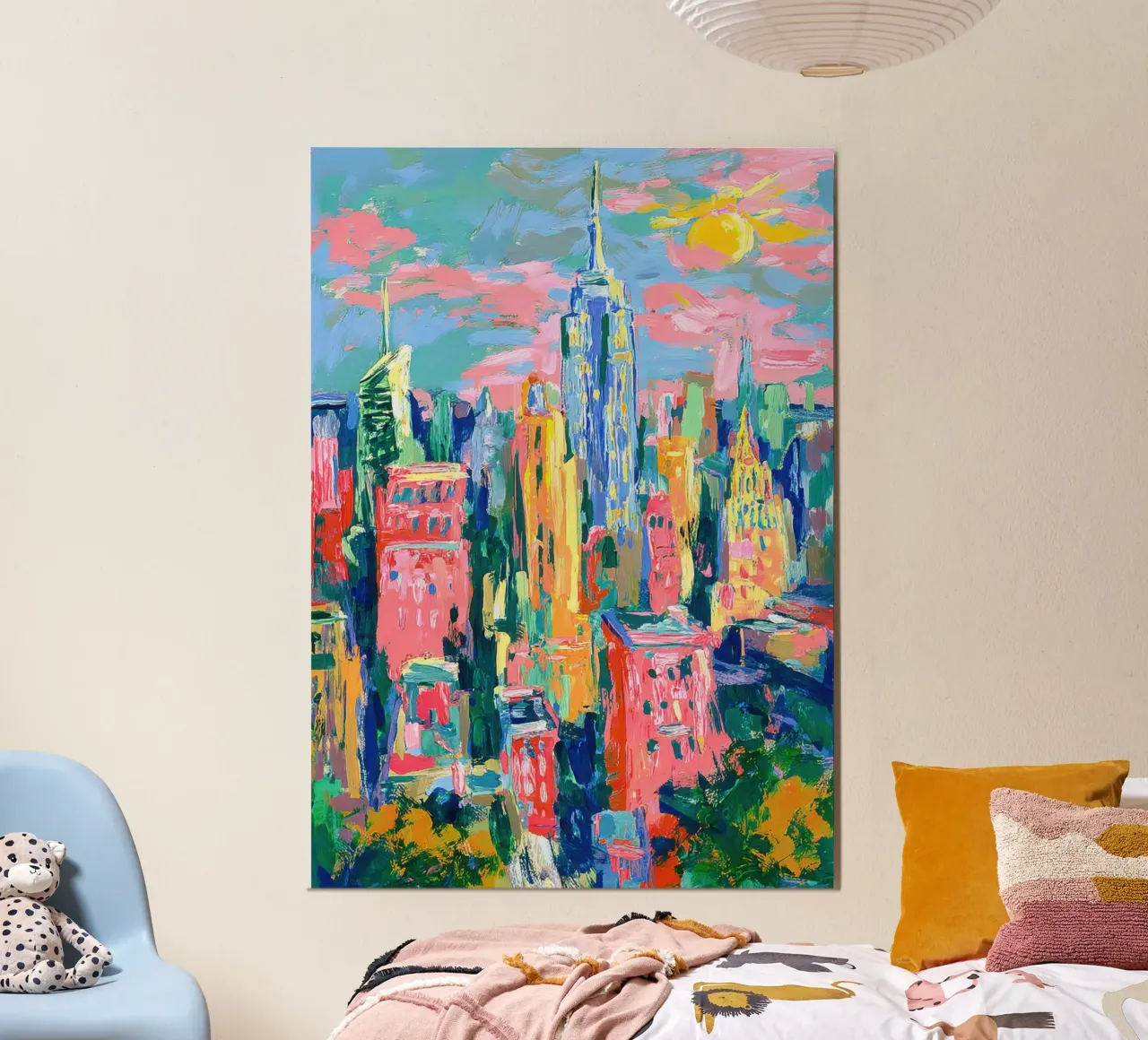 Impasto del profilo di New York poster da ArtByNiki