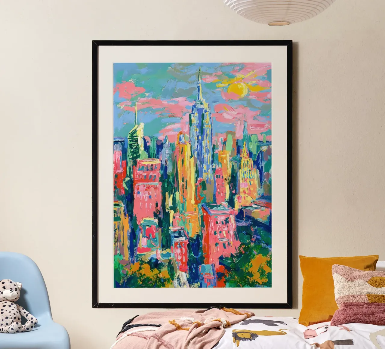 Impasto del profilo di New York poster da ArtByNiki