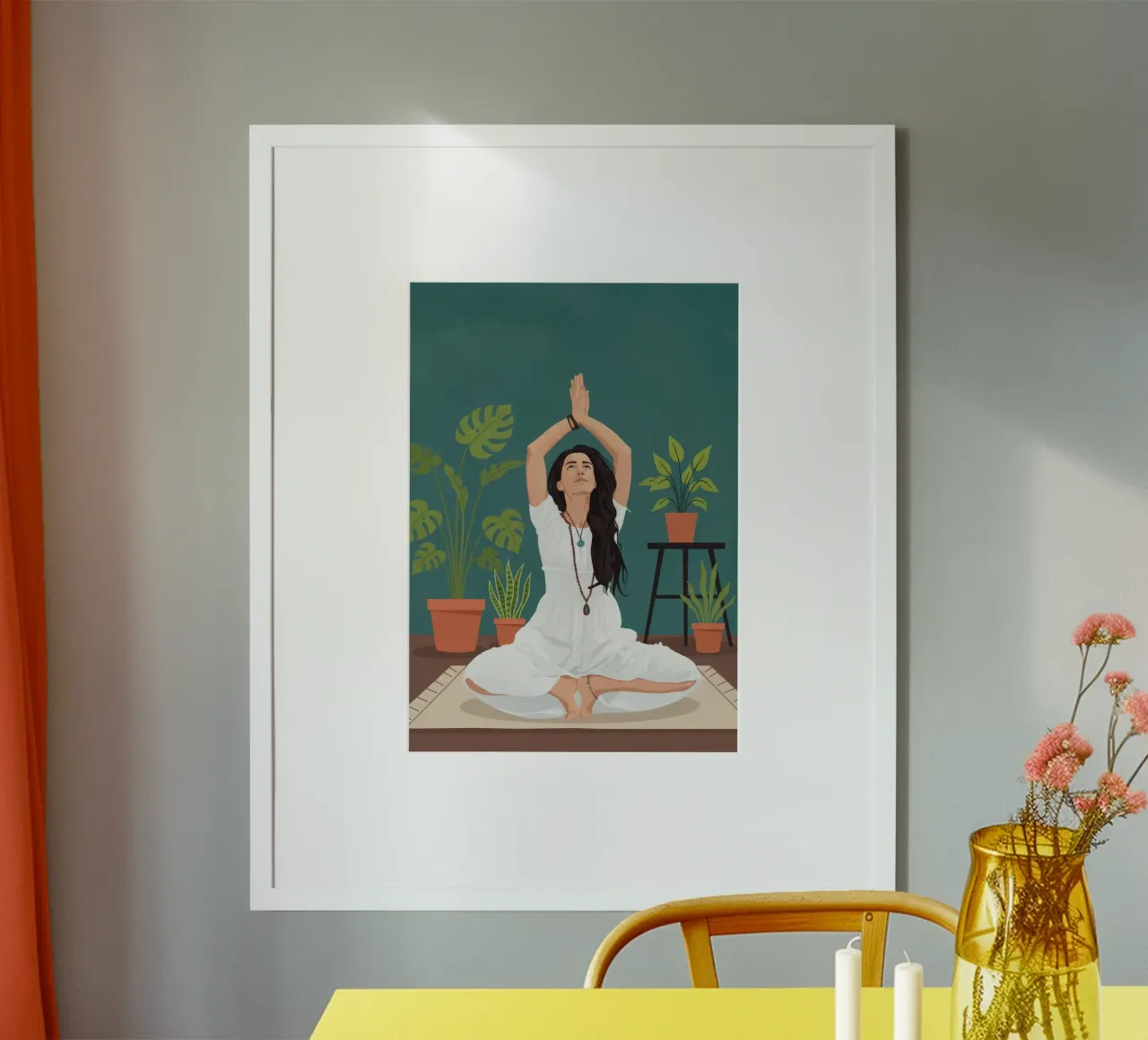 Boho Yoga Art poster da Attaboy Dsgn