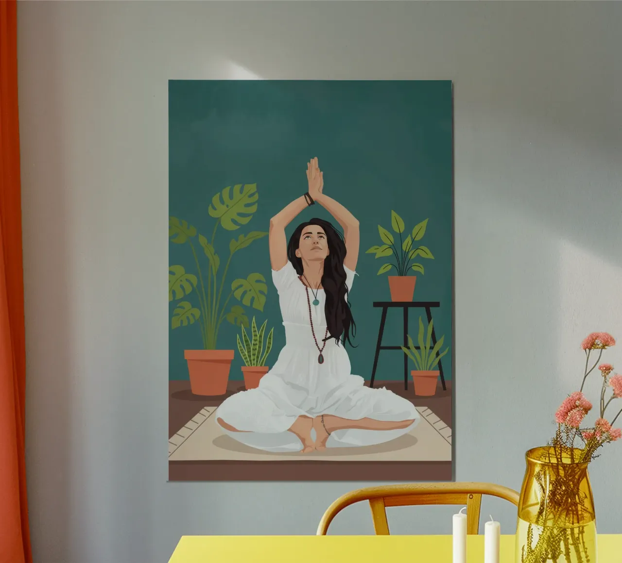 Boho Yoga Art poster da Attaboy Dsgn