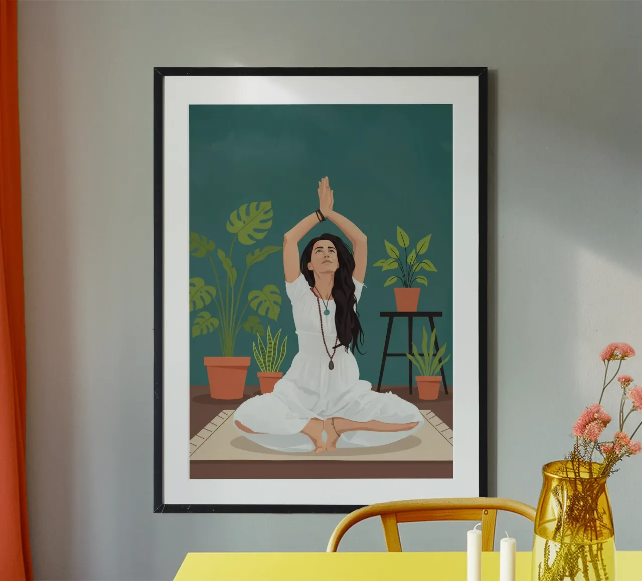 Boho Yoga Art poster da Attaboy Dsgn