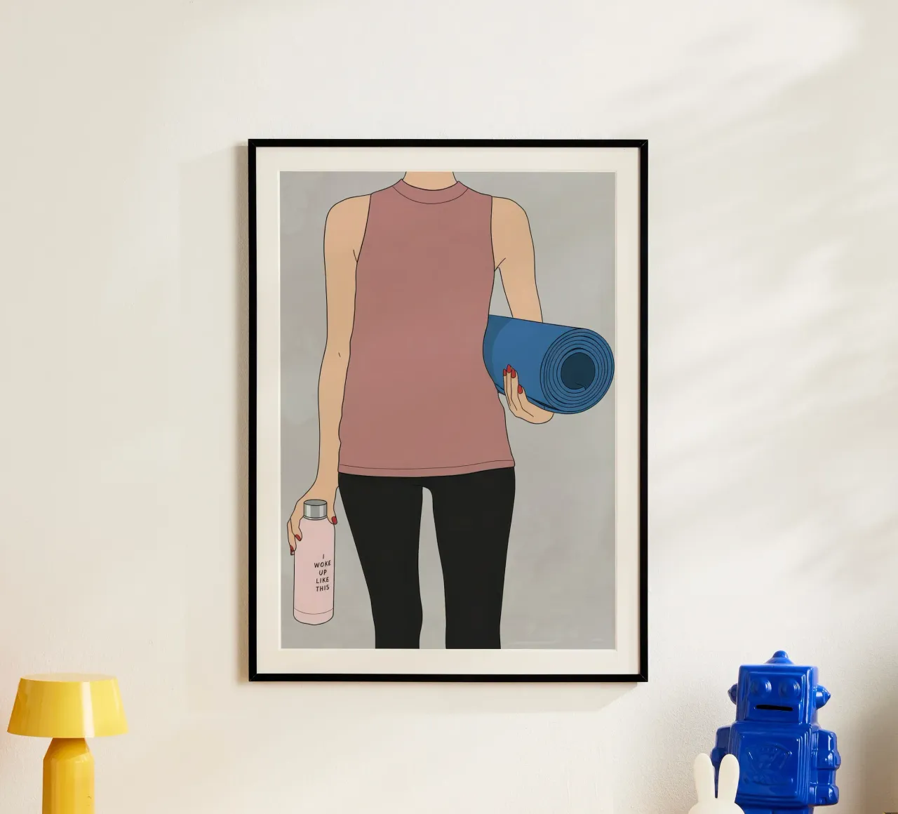 I Woke Up Like This poster con telaio in plastica da Attaboy Dsgn