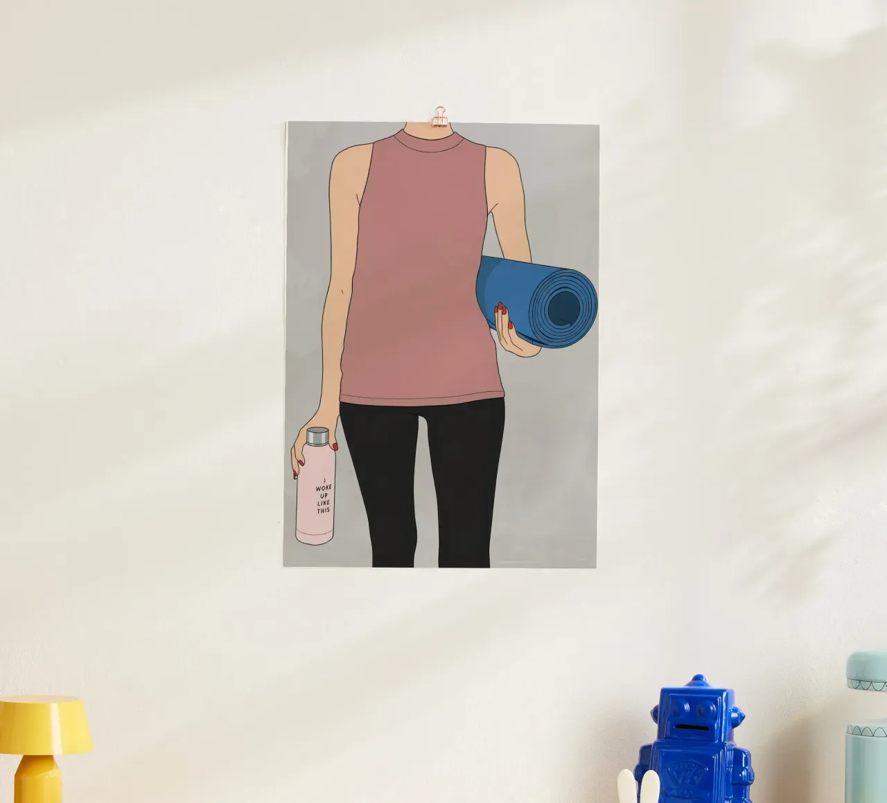 I Woke Up Like This poster con telaio in plastica da Attaboy Dsgn