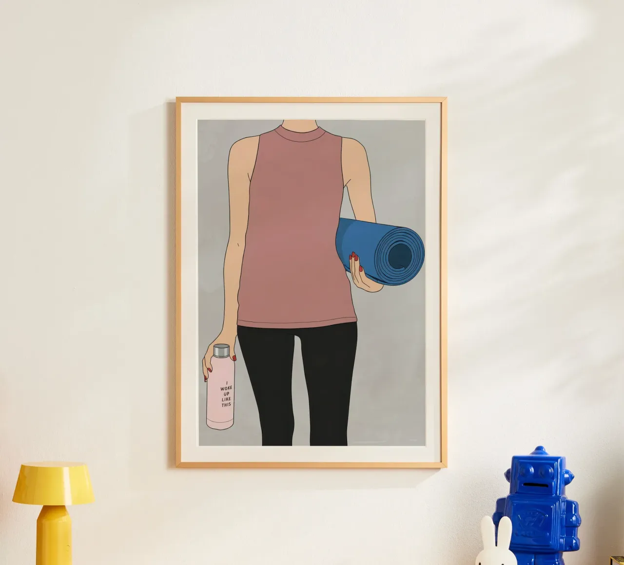 I Woke Up Like This poster con telaio in plastica da Attaboy Dsgn