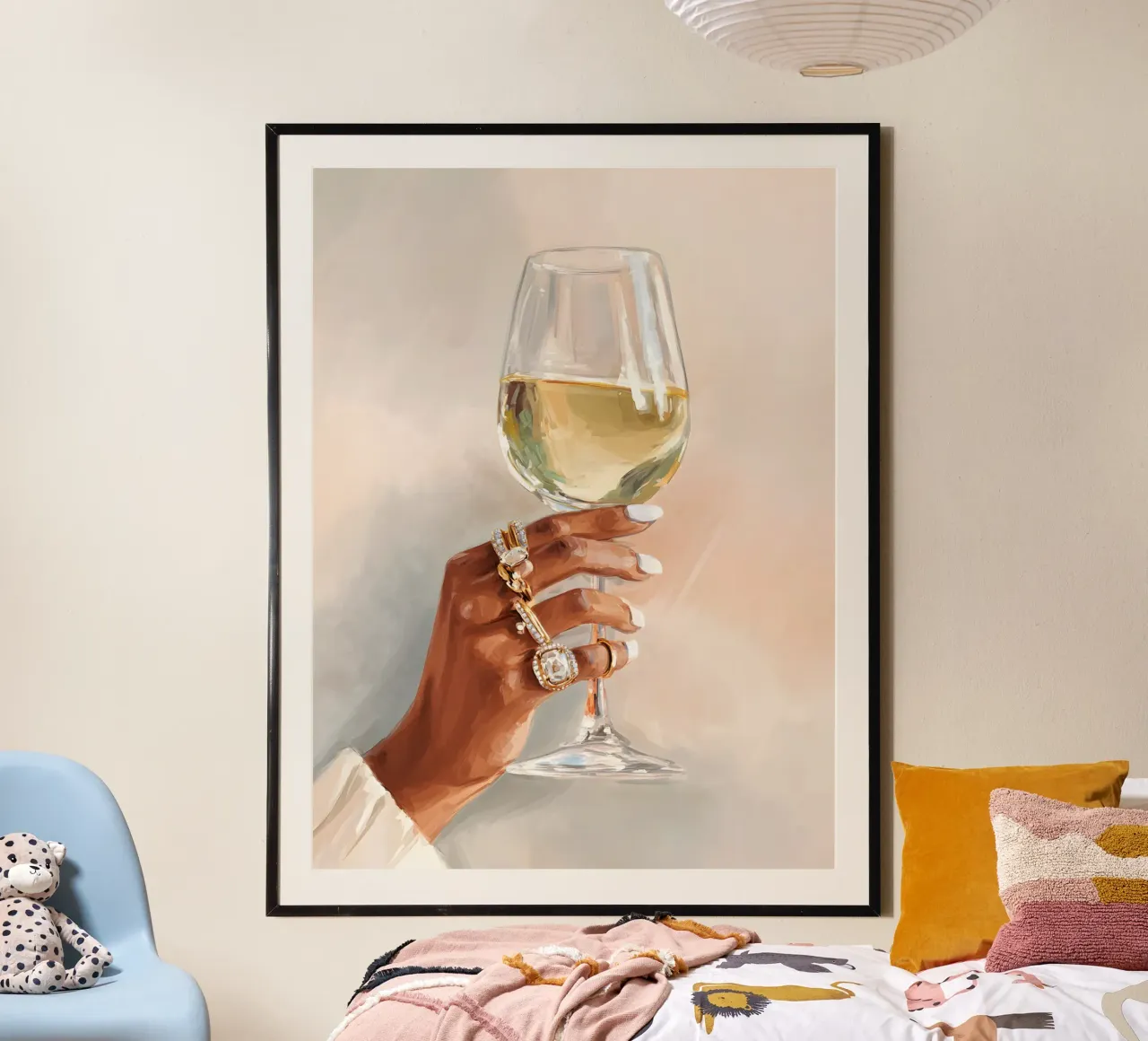 Toast to Luxury poster con telaio in legno da Gypsy Galleria
